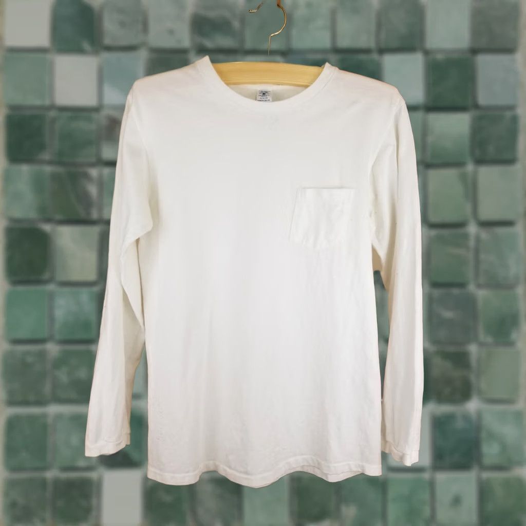 Velva Sheen VINTAGE Velva Sheen MFG CO. ONE POCKET SINGLE STITCH LONG SLEVEE T-SHIRT L Mens Shirt White 90s Size US L / EU 52-54 / 3 - 1 Thumbnail