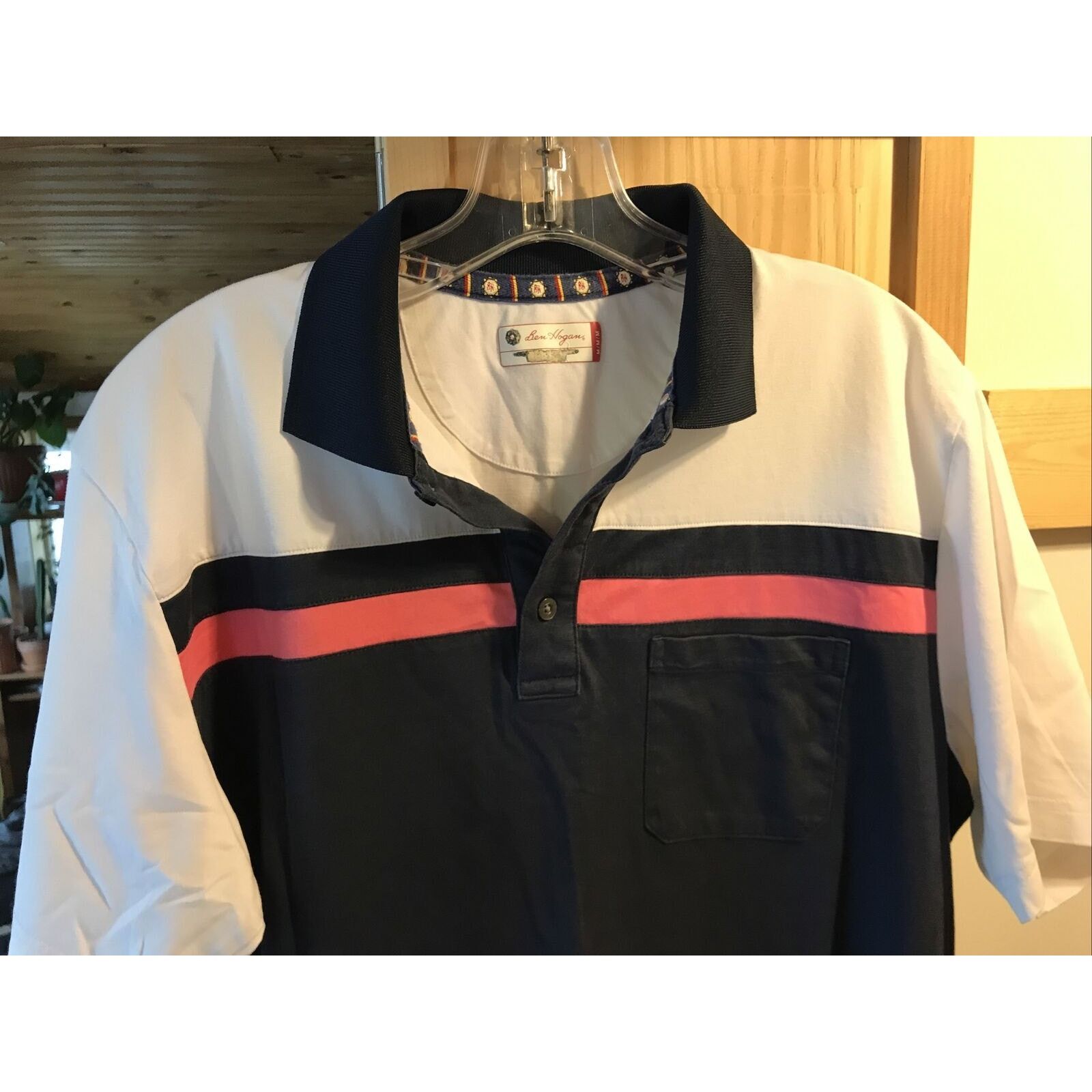 Other Ben Hogan Men’s M Navy Blue SS White Cotton Poly Polo Shirt Size US M / EU 48-50 / 2 - 10 Thumbnail