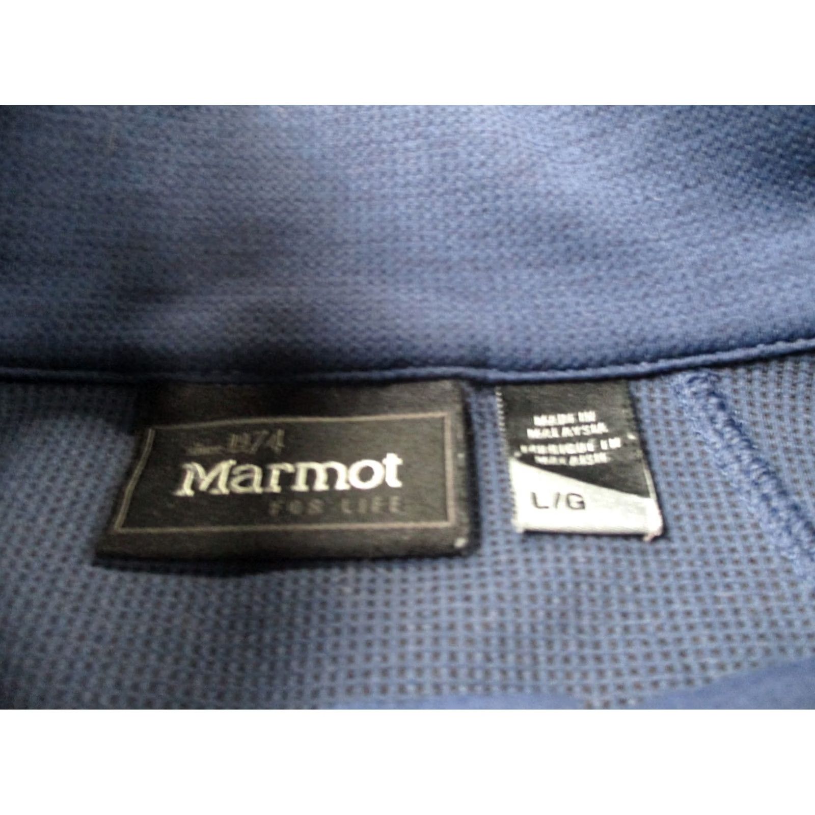 Marmot Marmot Jacket Mens L Blue Outdoor Active Track Work Hiking Performance Pullover Size US L / EU 52-54 / 3 - 6 Thumbnail