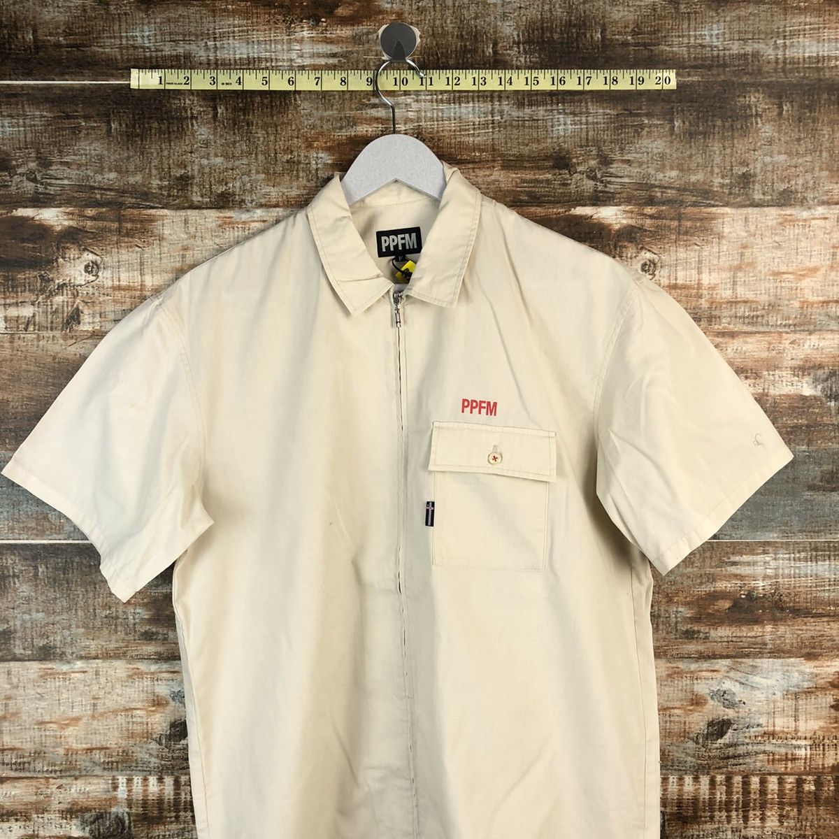 PPFM × Vintage Ppfm Cream vintage Work Shirt #A2224 Size US M / EU 48-50 / 2 - 2 Thumbnail