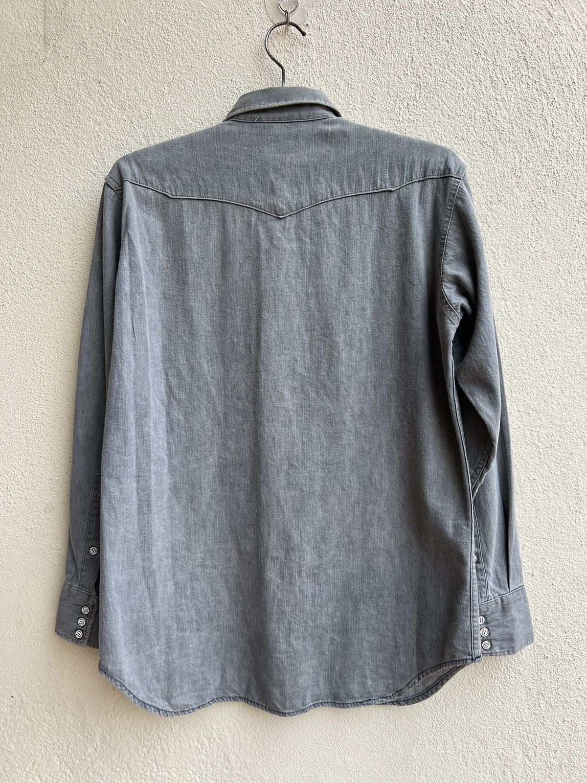Vintage Vintage 90s Wrangler Blue Bell Grey Denim Western Shirt Size US M / EU 48-50 / 2 - 12 Thumbnail