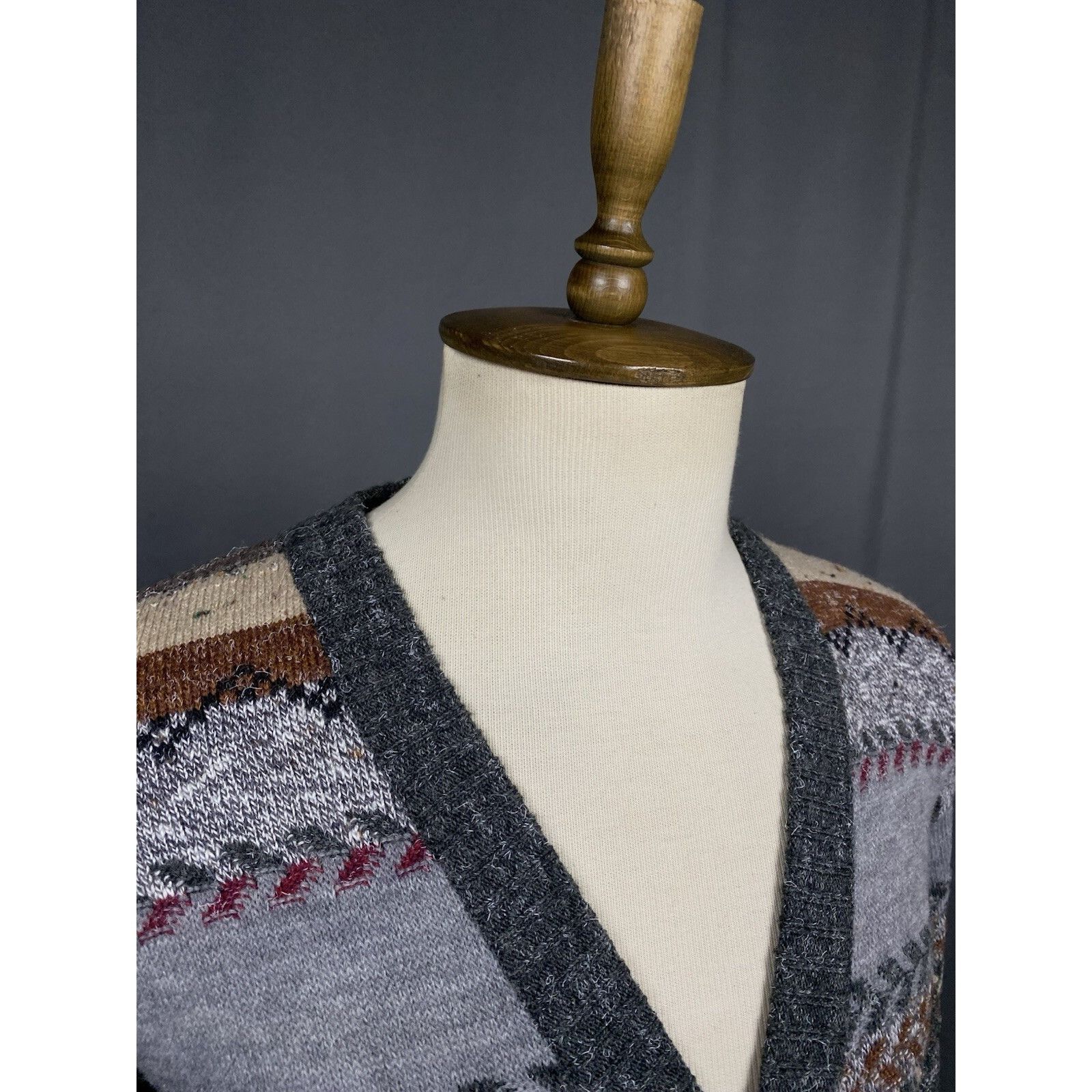 Missoni Missoni Men's Gray Multicolor Wool Striped Cardigan Sweater Size US L / EU 52-54 / 3 - 6 Thumbnail