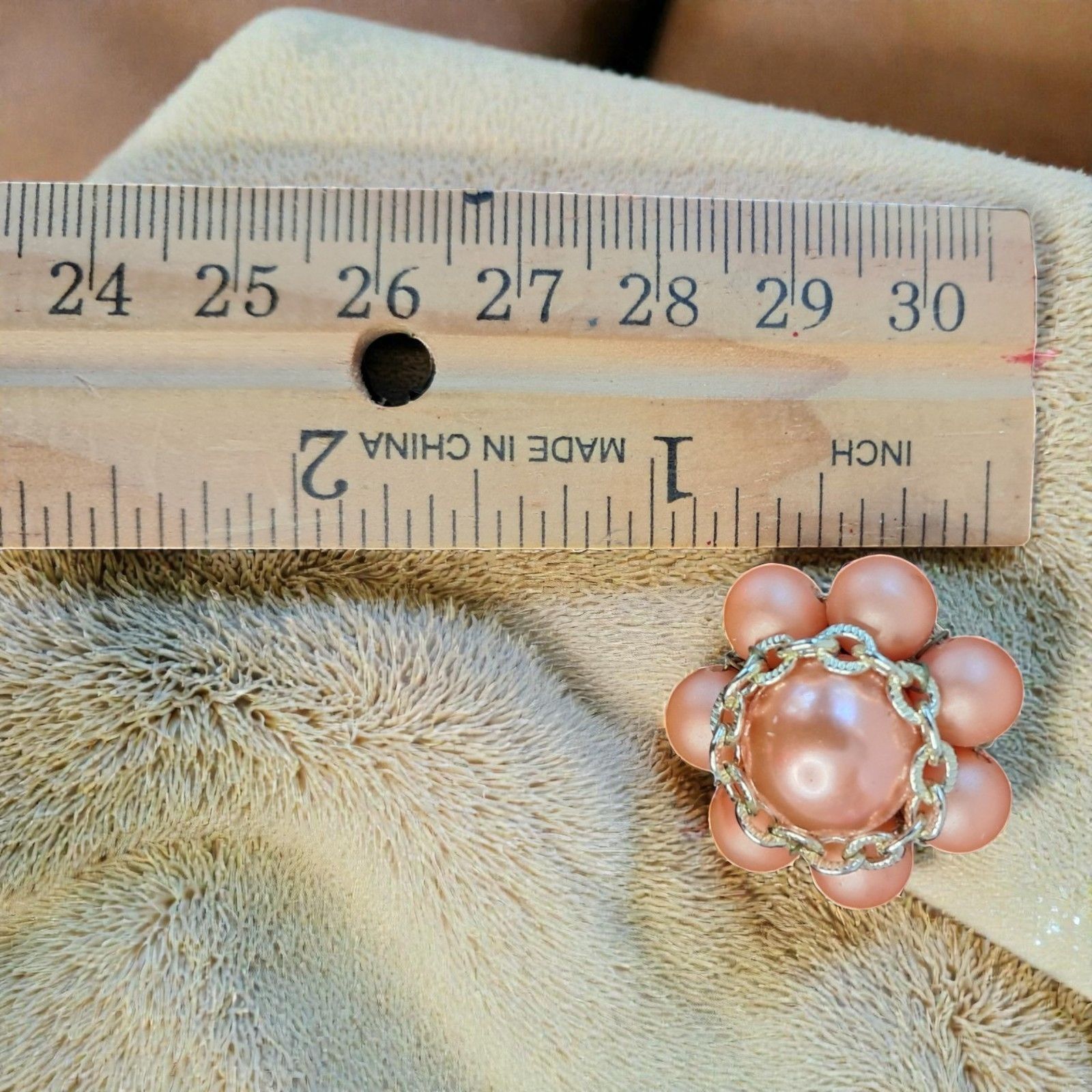 Other Archival 1950s "Japan" Salmon Pearl Cluster Clip-Ons Size ONE SIZE - 6 Thumbnail
