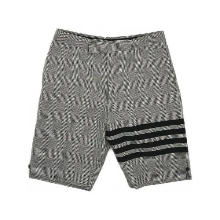 Thom Browne Thom Browne Wool Shorts in Black and White -2507 Size US 26 / EU 42 - 2 Thumbnail