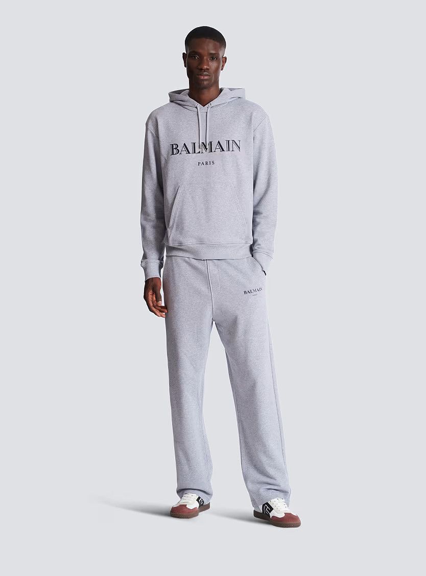 Balmain o1s1wg110925 Printed Hoodie in Grey Size US S / EU 44-46 / 1 - 3 Thumbnail