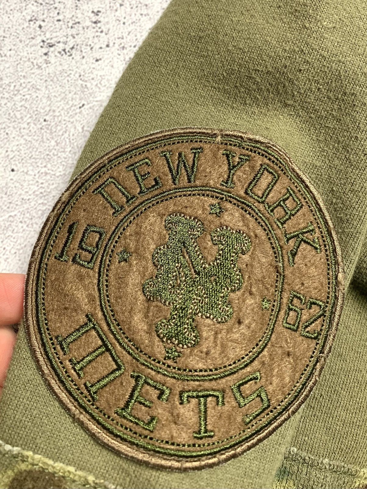 MLB Vintage NY New York Mets Camo Green Stitches Hoodie Size Size US L / EU 52-54 / 3 - 9 Thumbnail
