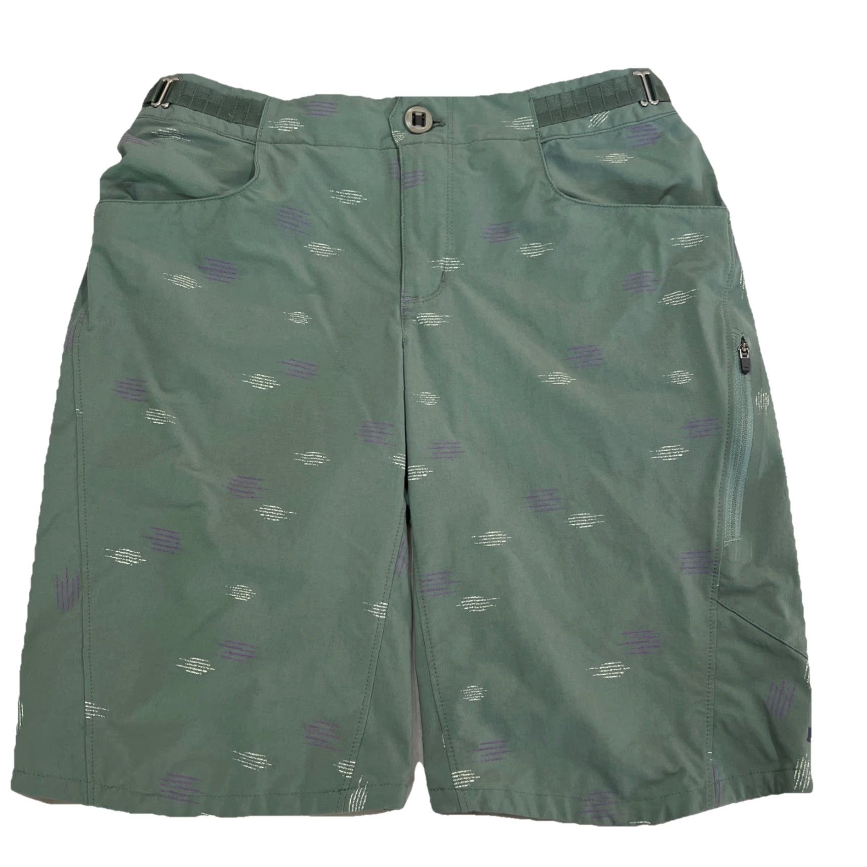 Patagonia Patagonia Women's Bermuda Shorts 6 Green Geometric Pockets Stretch Adjustable Size 28" / US 6 / IT 42 - 2 Thumbnail