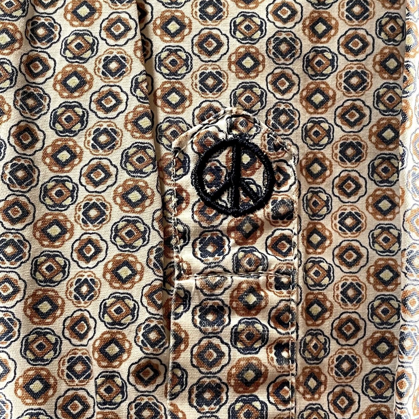 Vintage John Lennon Shirt Mens XL Long Sleeve Blue Orange Geometric Print 100% Cotton Size US XL / EU 56 / 4 - 5 Thumbnail