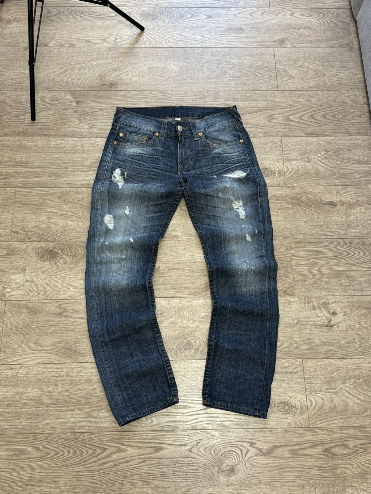 True Religion True Religion Y2K denim distressed vintage retro pants jeans Size US 32 / EU 48 - 2 Thumbnail