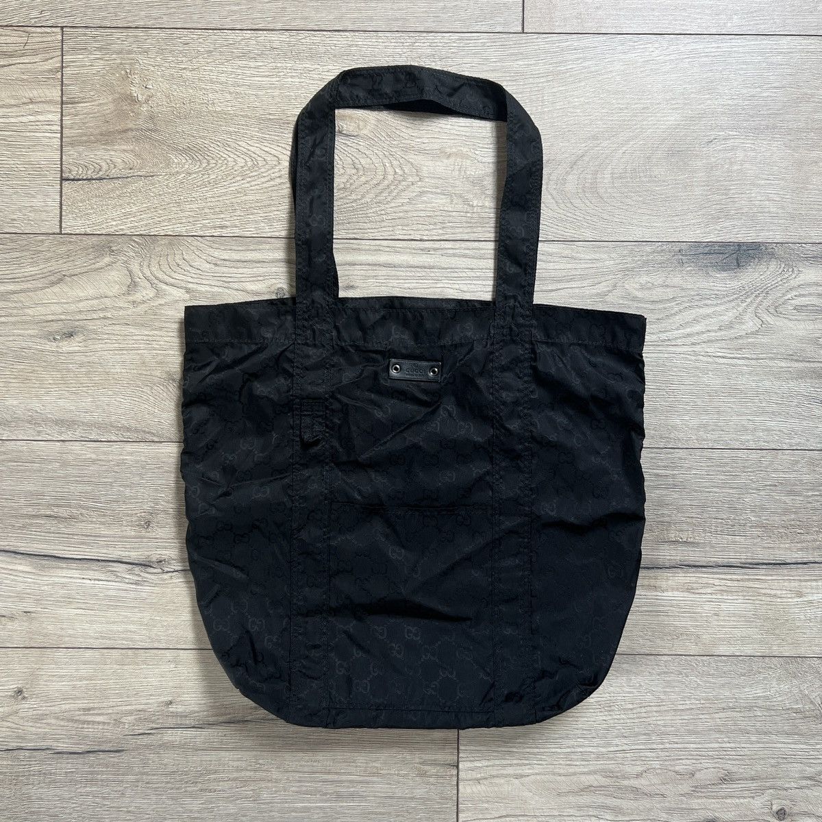 Gucci Gucci Canvas Black Monogram Tote Shopper Bag GG Size ONE SIZE - 1 Thumbnail
