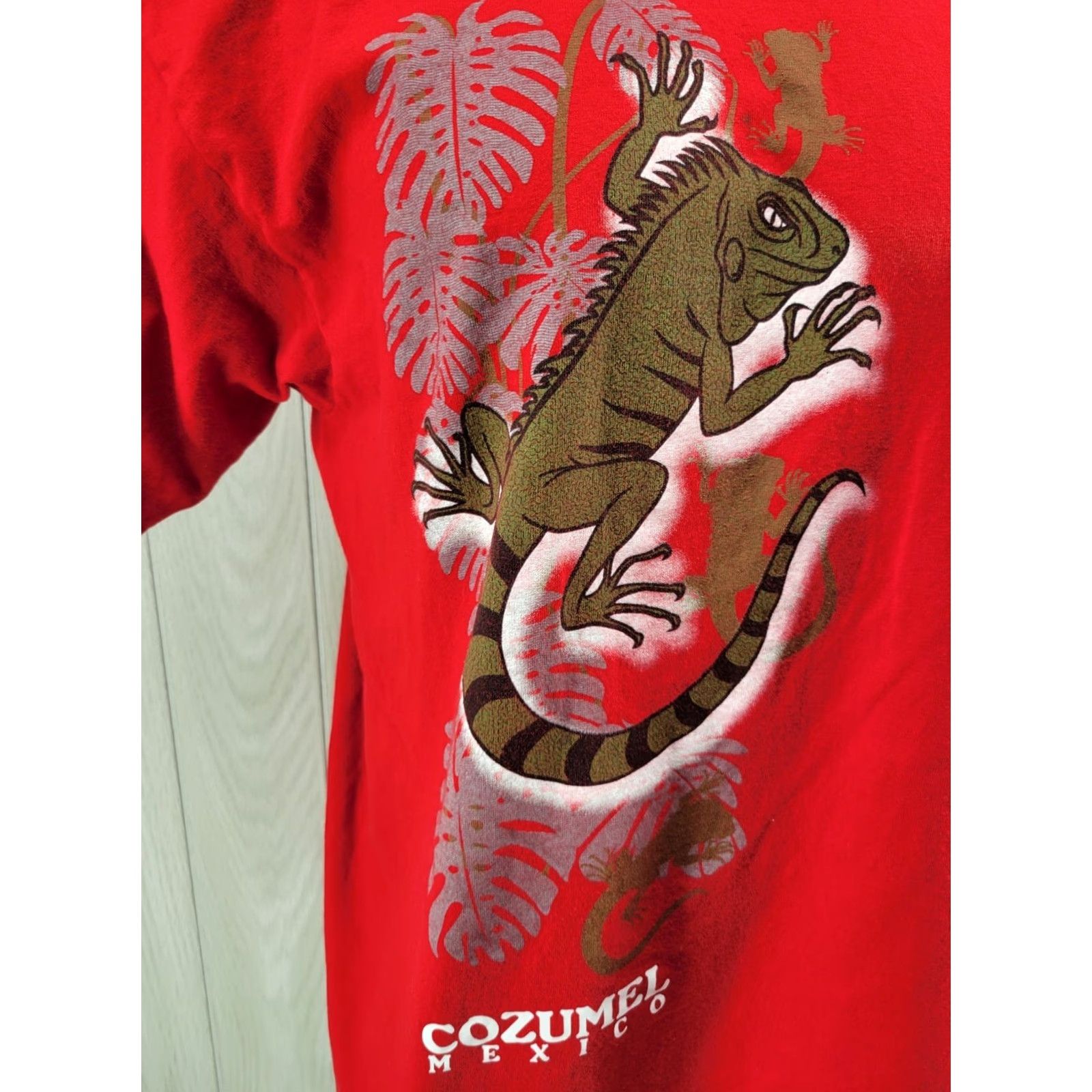 Vintage BYE Iguana T Shirt Men’s Size XL Red Cotton Crew Neck Short Sleeve Mexico Cozumel Nature Vintage: No Size US XL / EU 56 / 4 - 2 Thumbnail