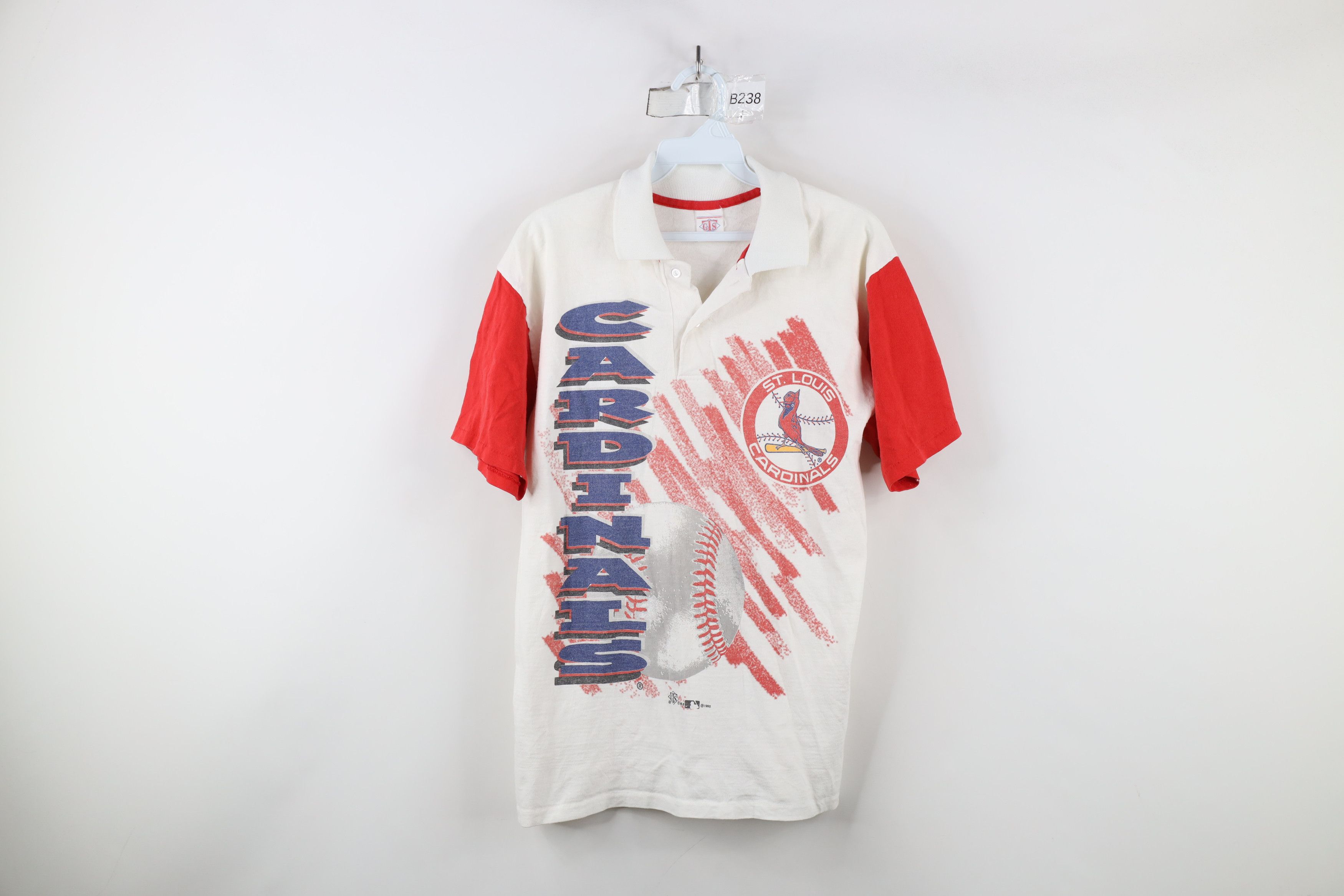 Vintage Vintage 90s Print St Louis Cardinals Baseball Polo Shirt Size US S / EU 44-46 / 1 - 1 Thumbnail