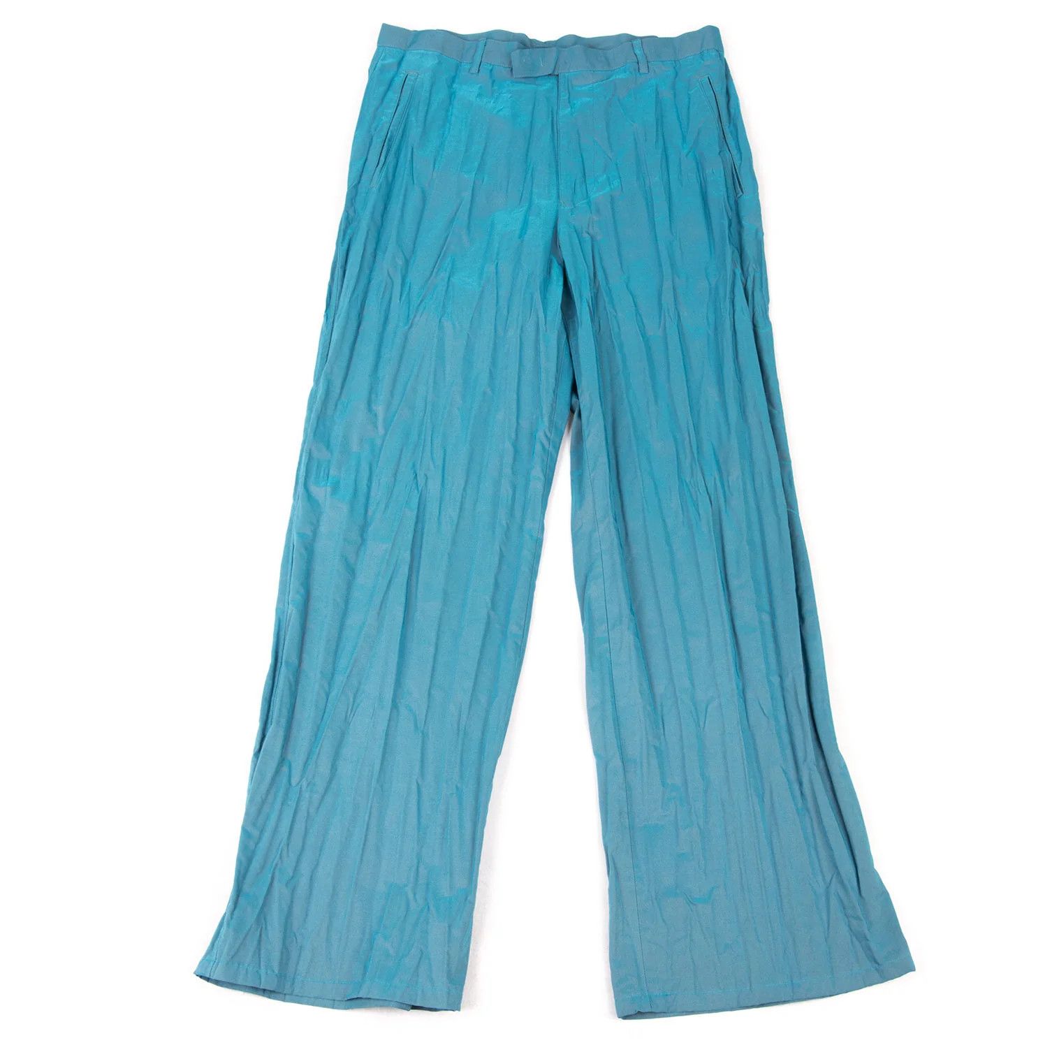 Jean Paul Gaultier Cotton-Poly Casual Pants in Light Blue, Size 48 Size US 32 / EU 48 - 1 Thumbnail