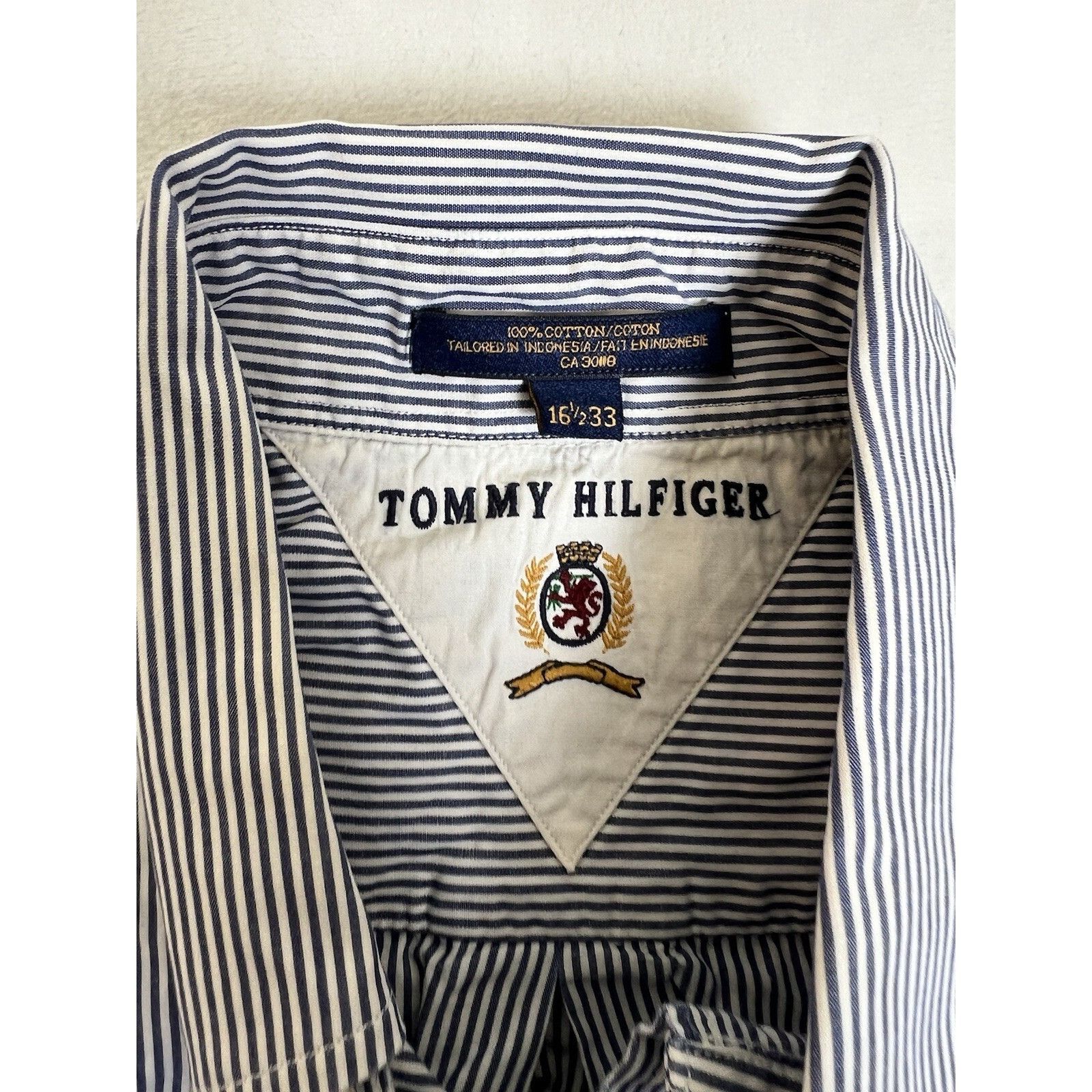 Tommy Hilfiger Vintage Tommy Hilfiger Button Up Long Sleeve Shirt Size 16 1 Size US L / EU 52-54 / 3 - 4 Thumbnail