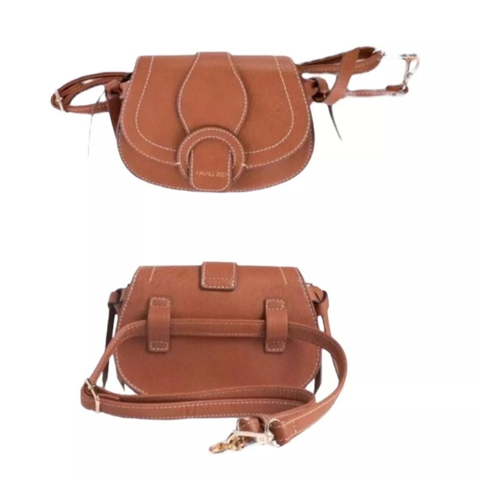 Rachel Zoe Rachel Zoe Saddle Crossbody Bag Cognac Brown NWT Size ONE SIZE - 3 Thumbnail
