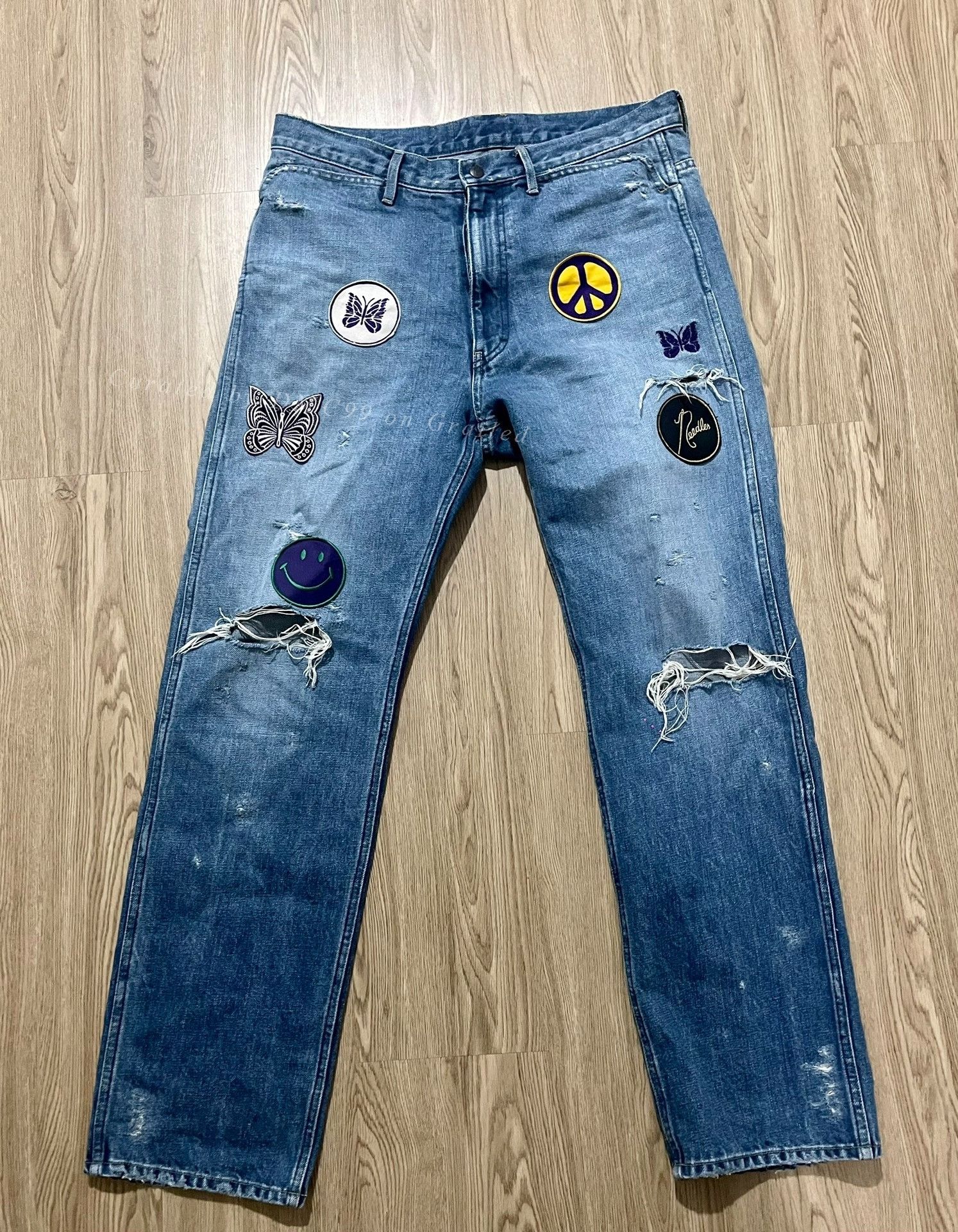 Needles Needles 22SS Assorted Patches Jeans Size US 28 / EU 44 - 1 Thumbnail