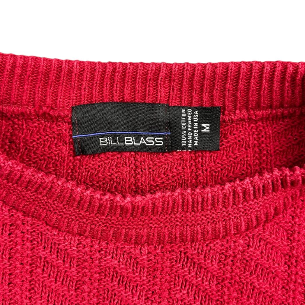 Bill Blass VINTAGE Bill Blass Sweater Adult MEDIUM Red 90s Knit Cotton Pullover Crew Neck Long Sleeve Men Mens Size US M / EU 48-50 / 2 - 5 Thumbnail