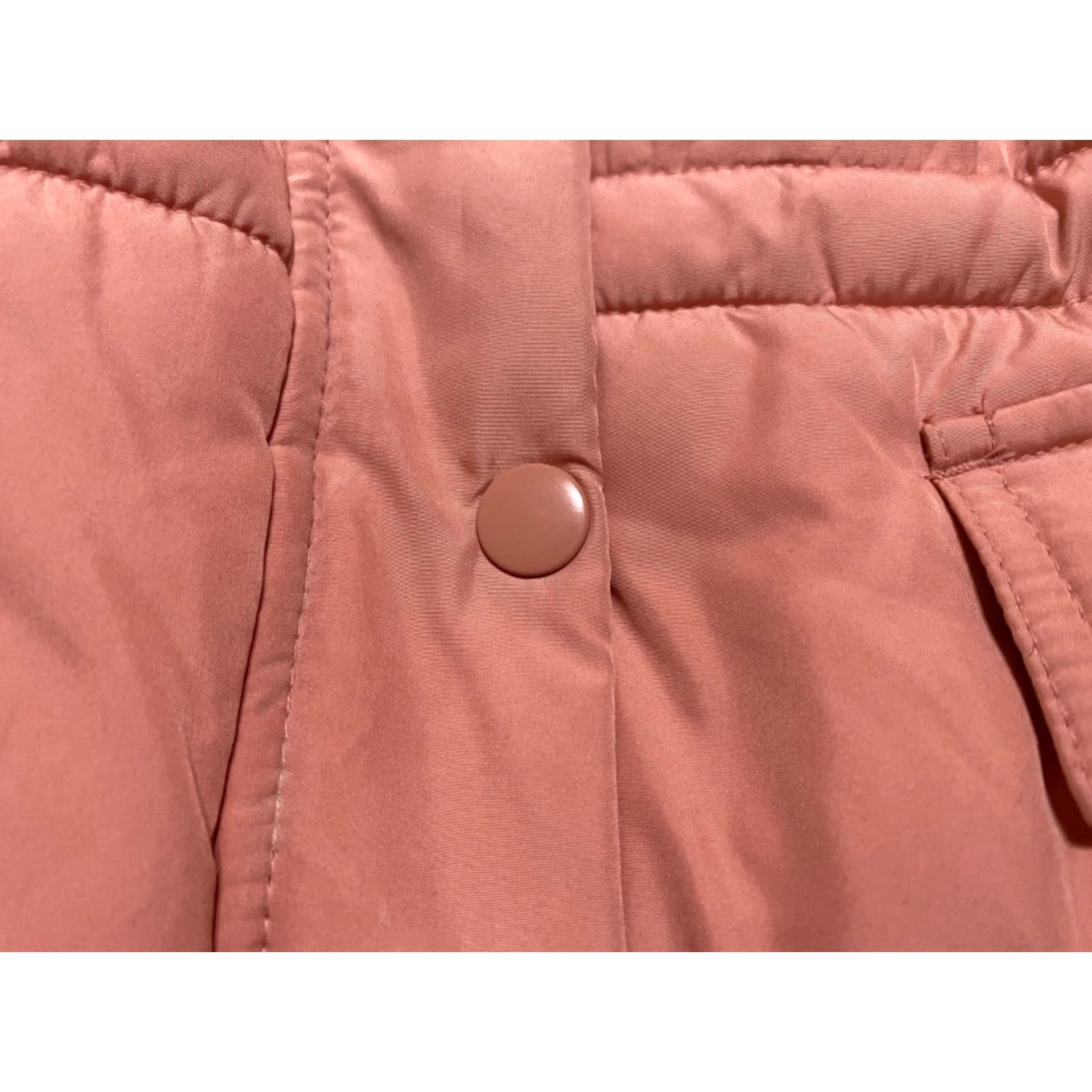 Talbots VINTAGE Talbots Womens Small Jacket Orange Snap Button Full Zip Puffer Parka Long Sleeve Size S / US 4 / IT 40 - 4 Thumbnail