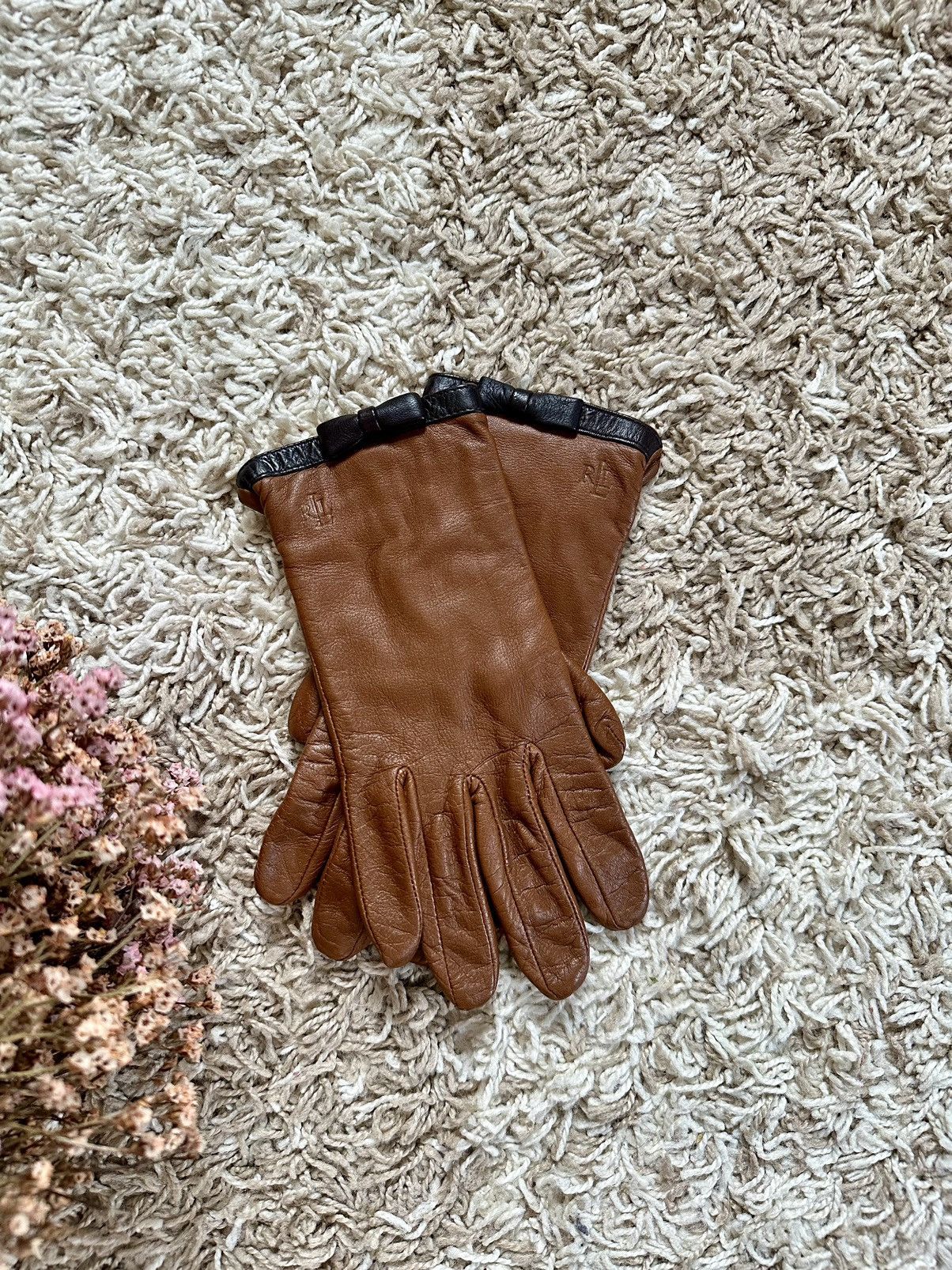 Lauren Ralph Lauren × Polo Ralph Lauren × Ralph Lauren Leather gloves Lauren Ralph Lauren Horse Logo RLL Size ONE SIZE - 1 Thumbnail