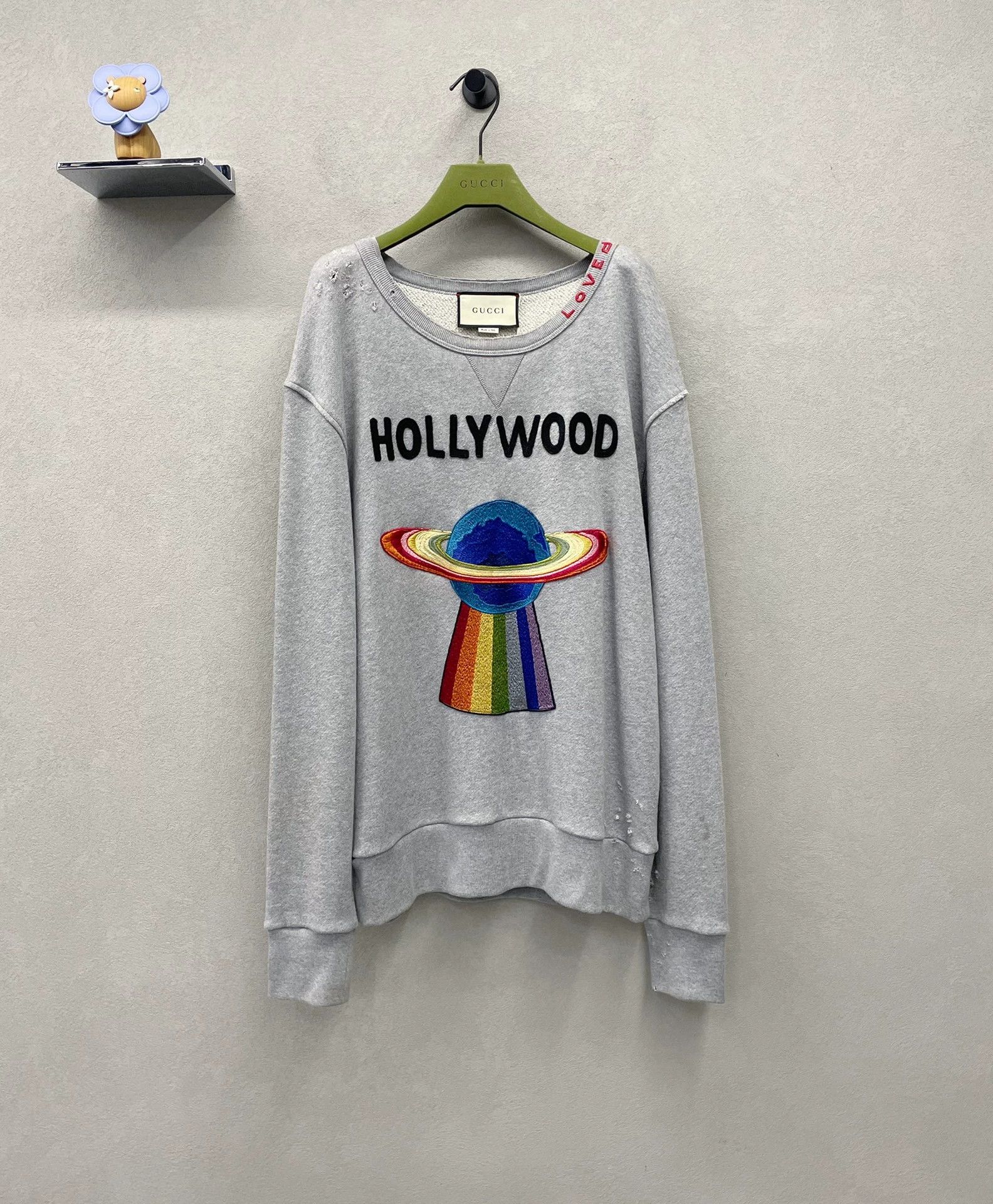 Gucci gucci gray rainbow print sweatshirt unisex Size US S / EU 44-46 / 1 - 1 Thumbnail