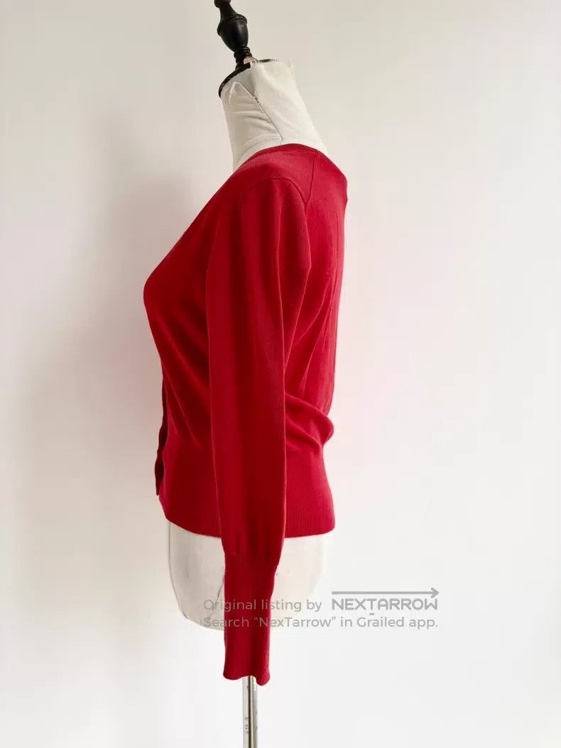 Vivienne Westwood Vivienne Westwood Red V-Neck Knit Sweater Size L / US 10 / IT 46 - 4 Thumbnail