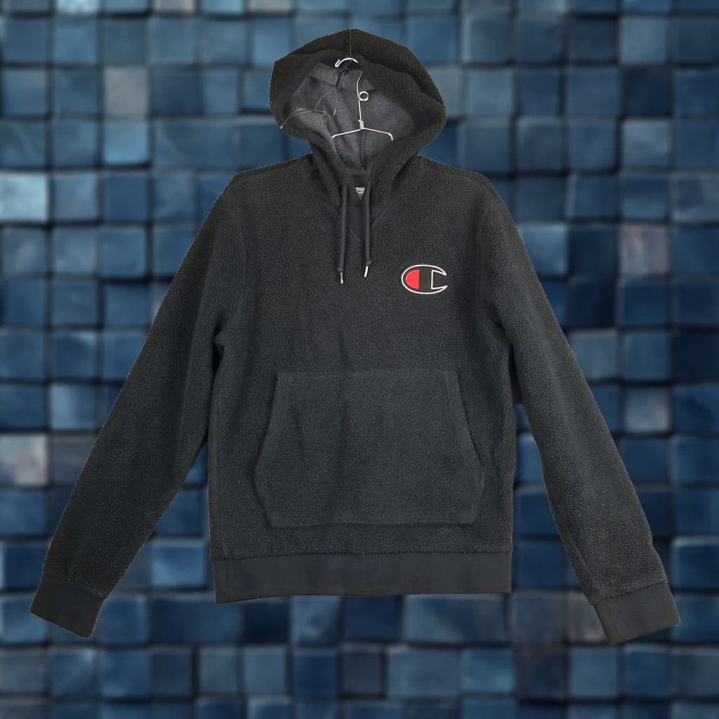 Champion Champion Hoodie Men Small Black Logo Fleece Pullover Sweatshirt Size US S / EU 44-46 / 1 - 1 Thumbnail