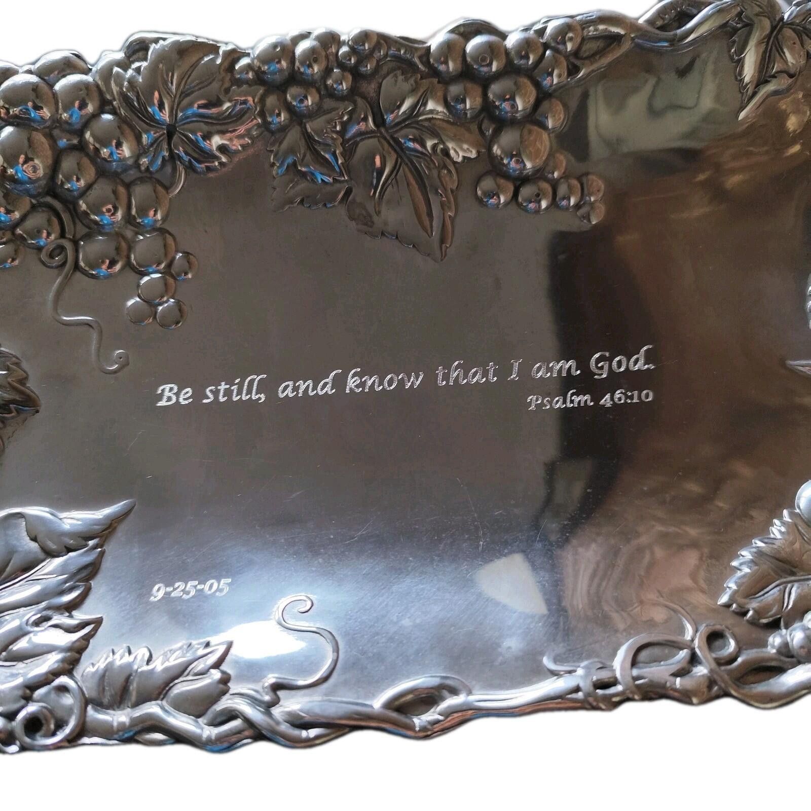 Other Vtg 1996 Arthur Court Serving Tray Grape Pattern W/ Verse Size ONE SIZE - 7 Thumbnail
