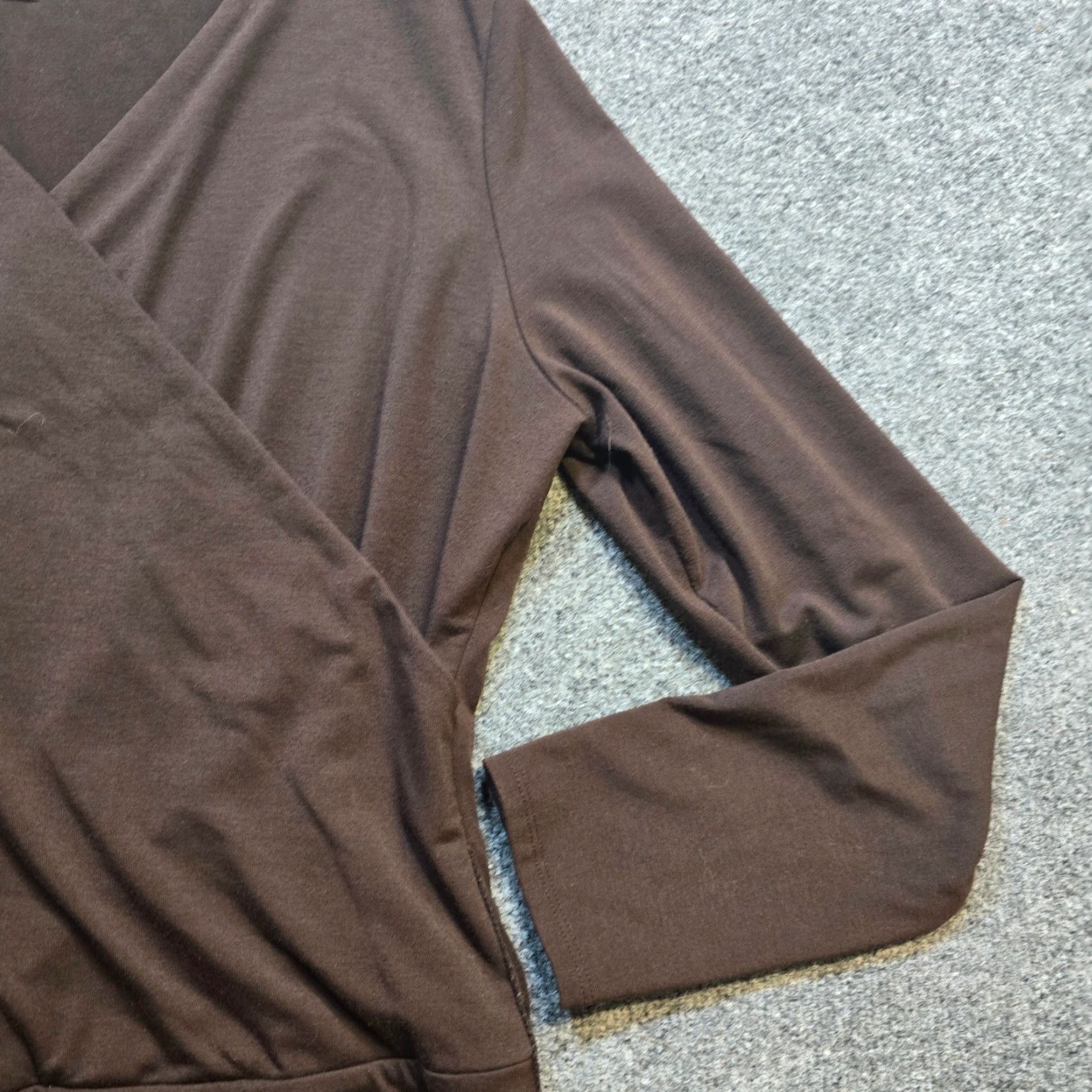 Soft Surroundings Soft Surroundings Blouse Shirt Women Large Brown V-Neck Long Sleeve Casual Vintage Size L / US 10 / IT 46 - 4 Thumbnail