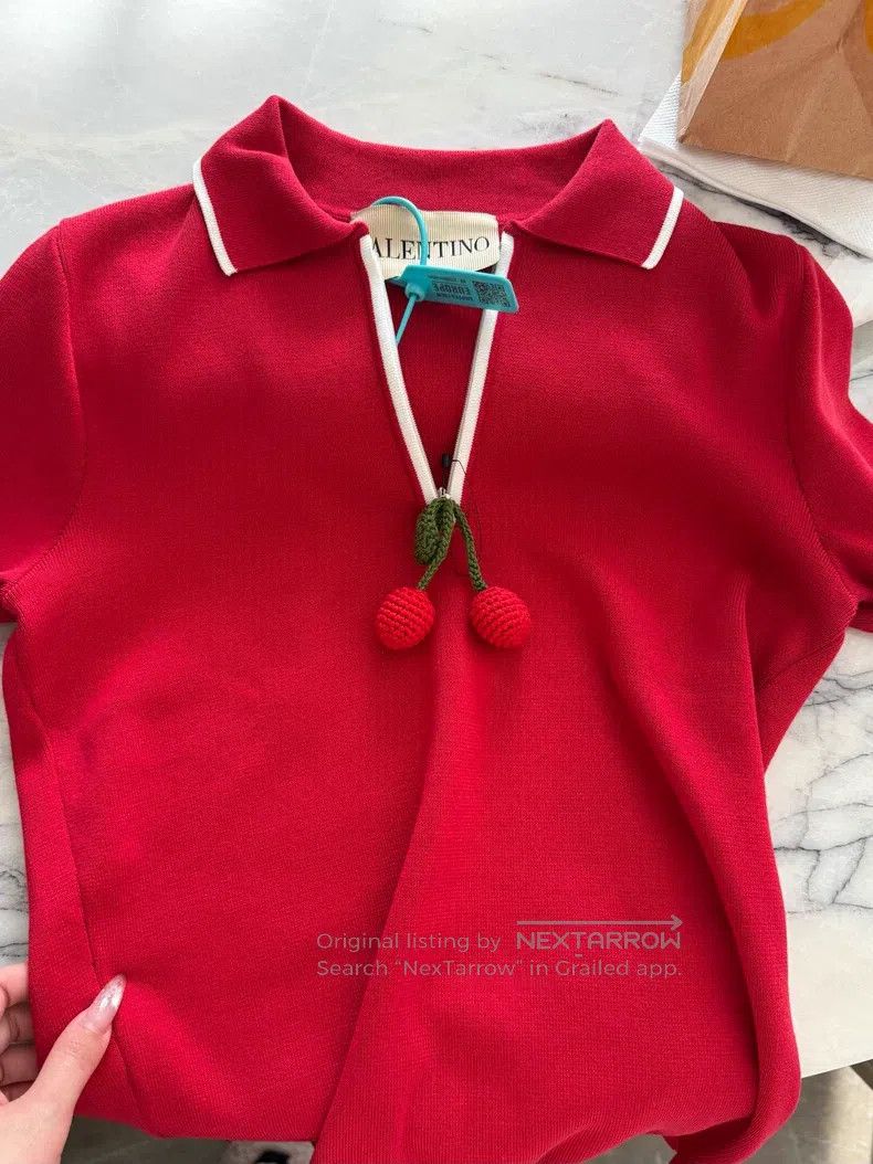 Valentino Valentino Short-sleeved knitted sweater Size M / US 6-8 / IT 42-44 - 2 Thumbnail