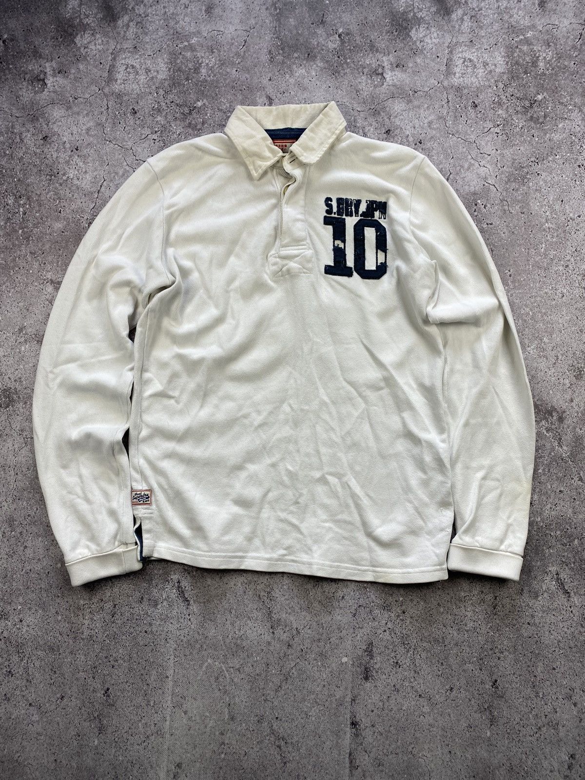 Japanese Brand × Junya Watanabe × Yohji Yamamoto Vintage Y2k Japanesse distressed #10Rugby Shirt Streetwear Size US L / EU 52-54 / 3 - 4 Thumbnail