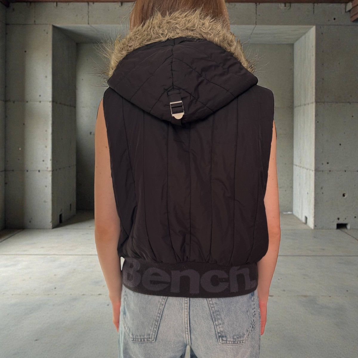 Bench Bench Vintage Gorpcore Y2K Faux Fur Hooded Jacket Size L / US 10 / IT 46 - 3 Thumbnail
