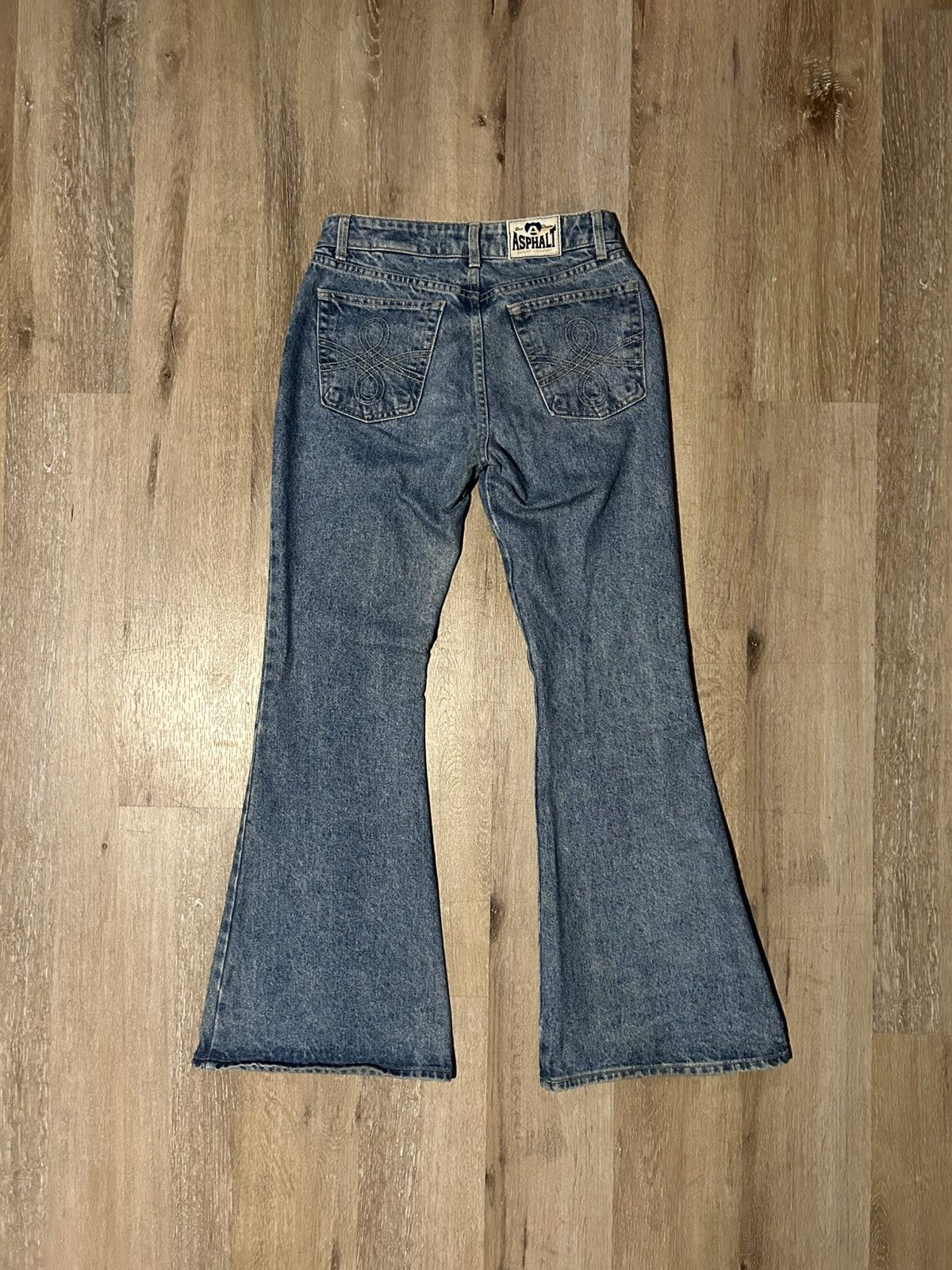Vintage Vintage Blue Asphalt Bell Bottom Flare Jeans Size US 28 / EU 44 - 6 Thumbnail