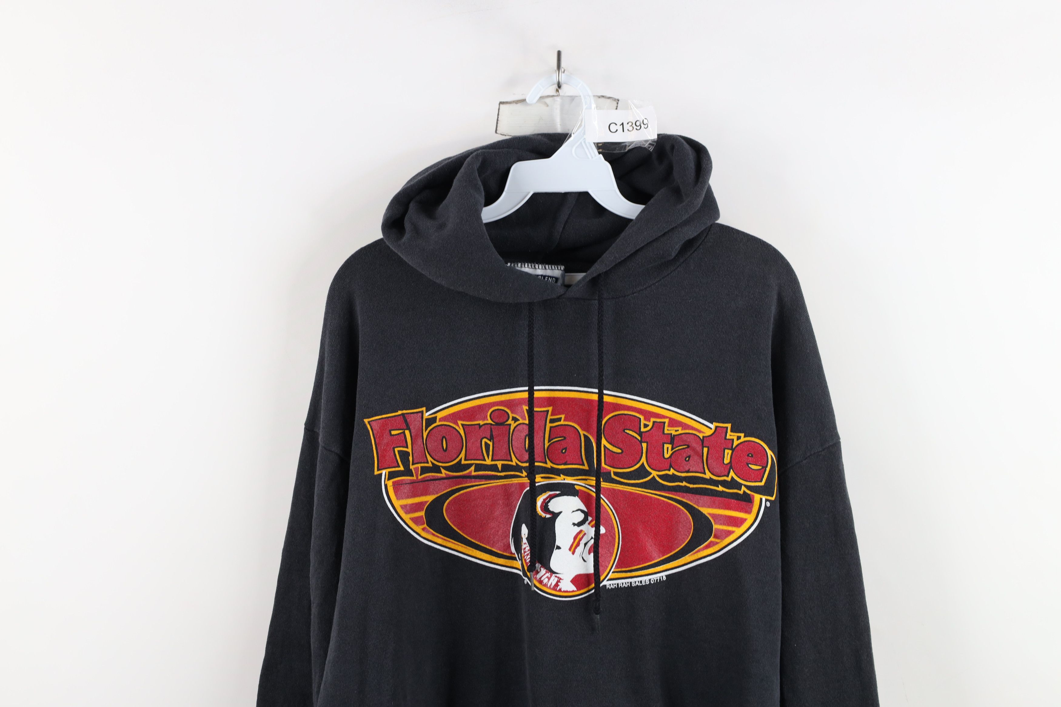 Vintage Vintage 90s Spell Florida State University Hoodie Black USA Size US L / EU 52-54 / 3 - 2 Thumbnail