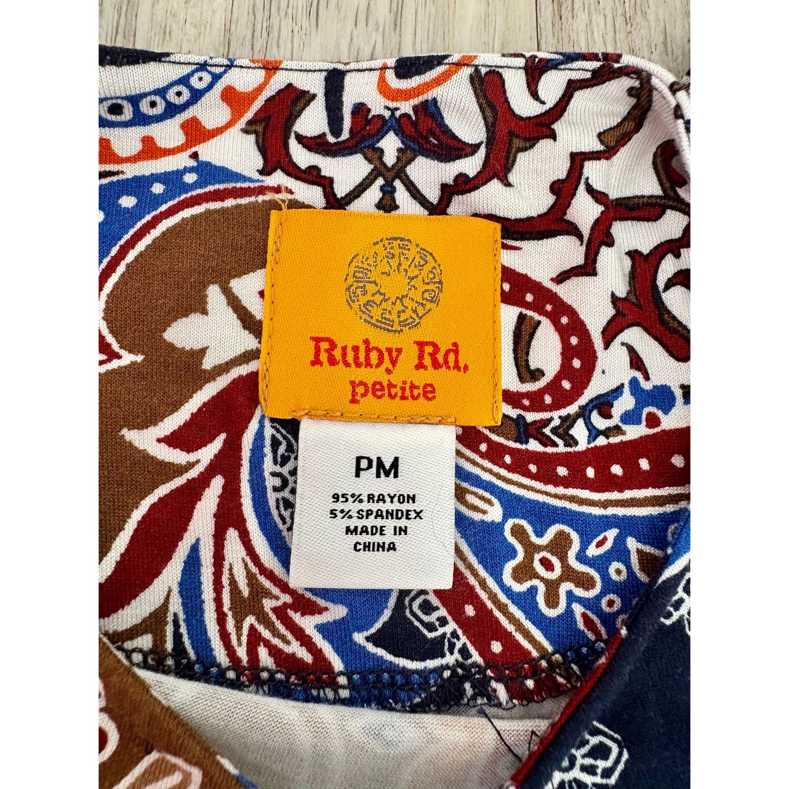 Other Ruby Rd Petite | Multicolor Tunic Blouse Style #43353 | PM Size M / US 6-8 / IT 42-44 - 3 Thumbnail