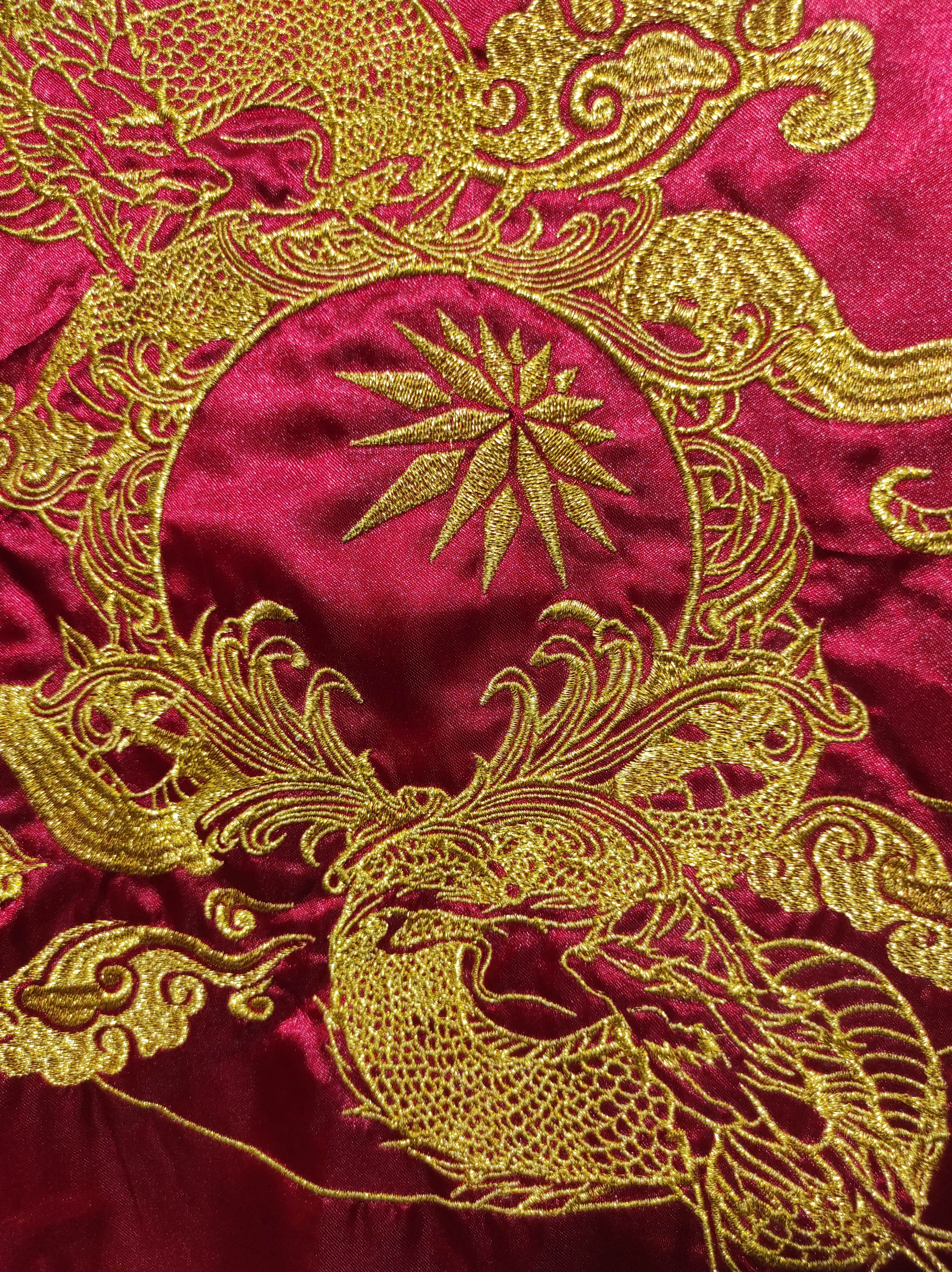 Japanese Brand Team Factory Satin Embroidery Sukajan Jacket Size US M / EU 48-50 / 2 - 4 Thumbnail