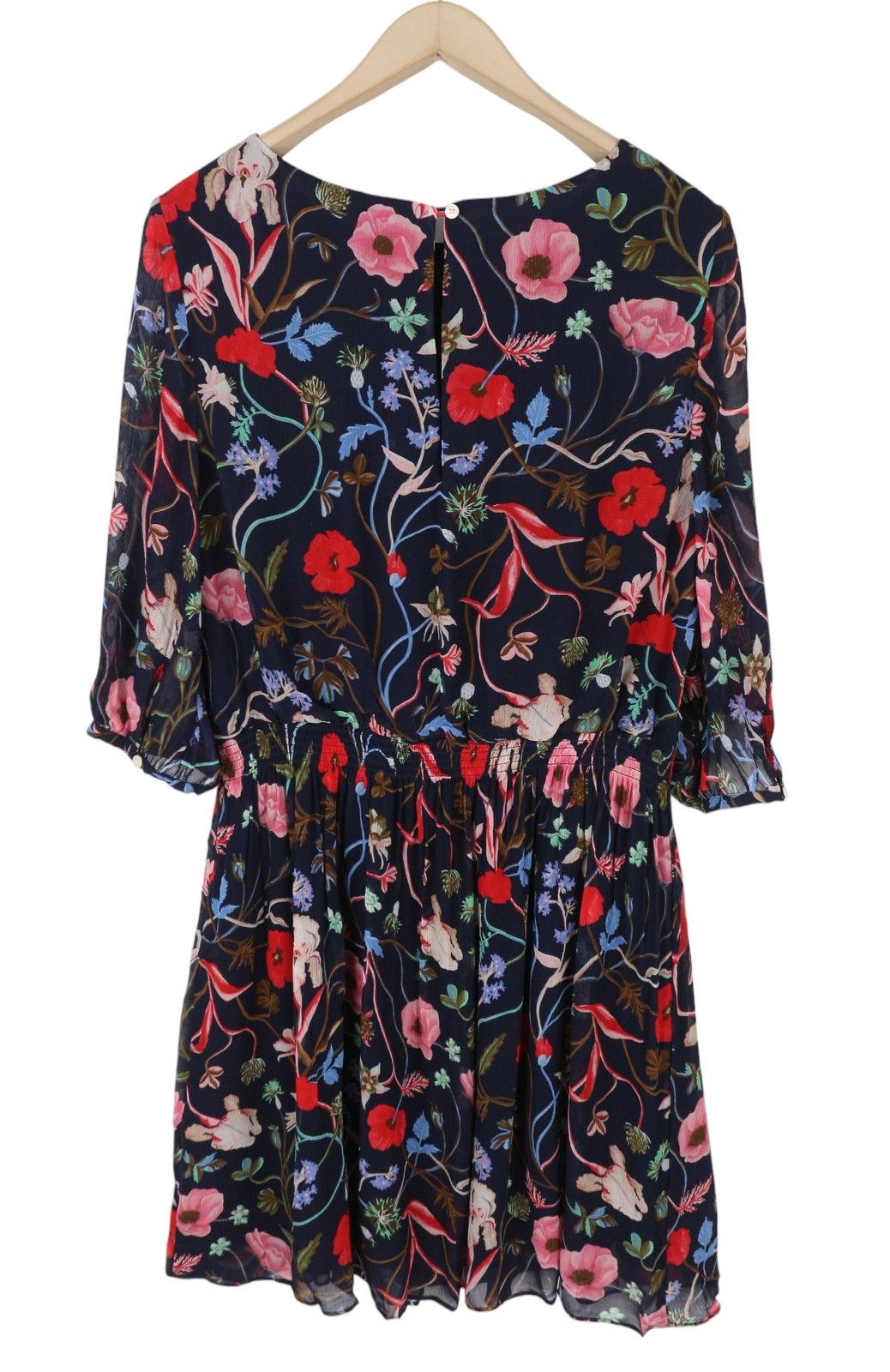 Gant WILD FLORAL BOATNECK EU42 Classic Blue Mini Dress 87732 Size XL / US 12-14 / IT 48-50 - 4 Thumbnail