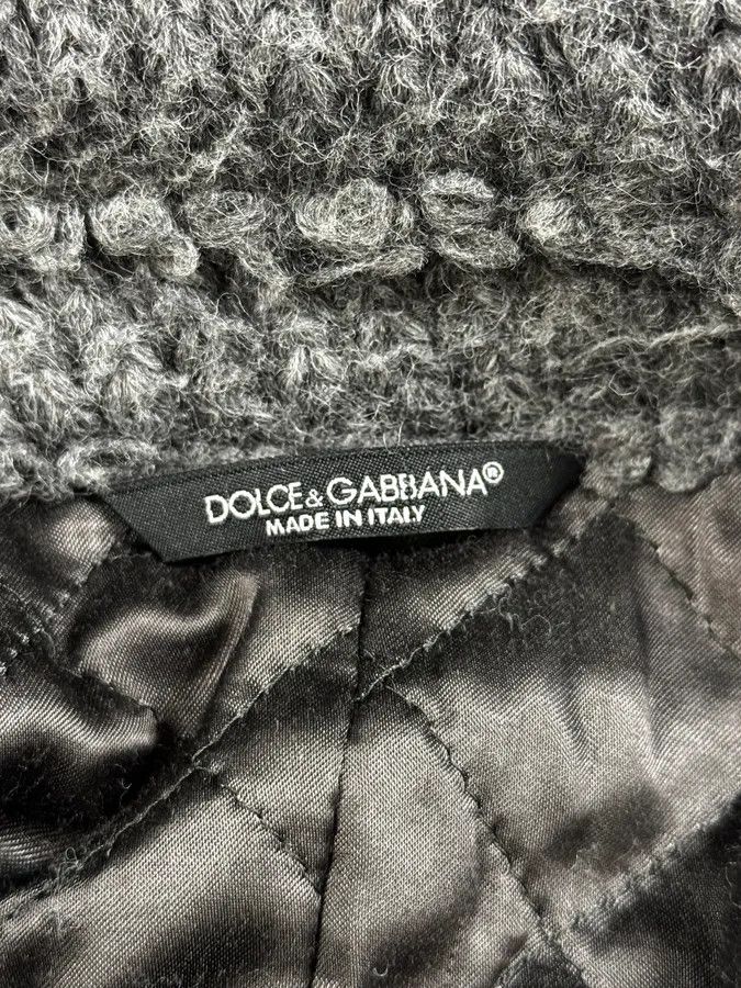 Dolce & Gabbana 2000s Dolce & Gabbana Grey Wool Buttoned Jacket Size 42R - 8 Thumbnail