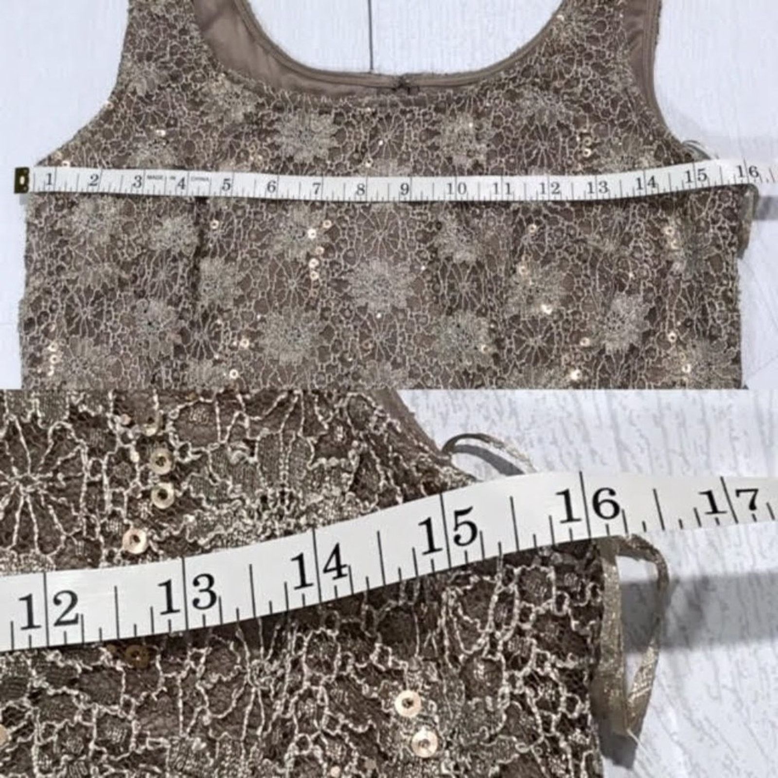 Other R&M Richards Gold Lace Formal Dress Jacket 2 Piece Set NWT Size M / US 6-8 / IT 42-44 - 13 Thumbnail