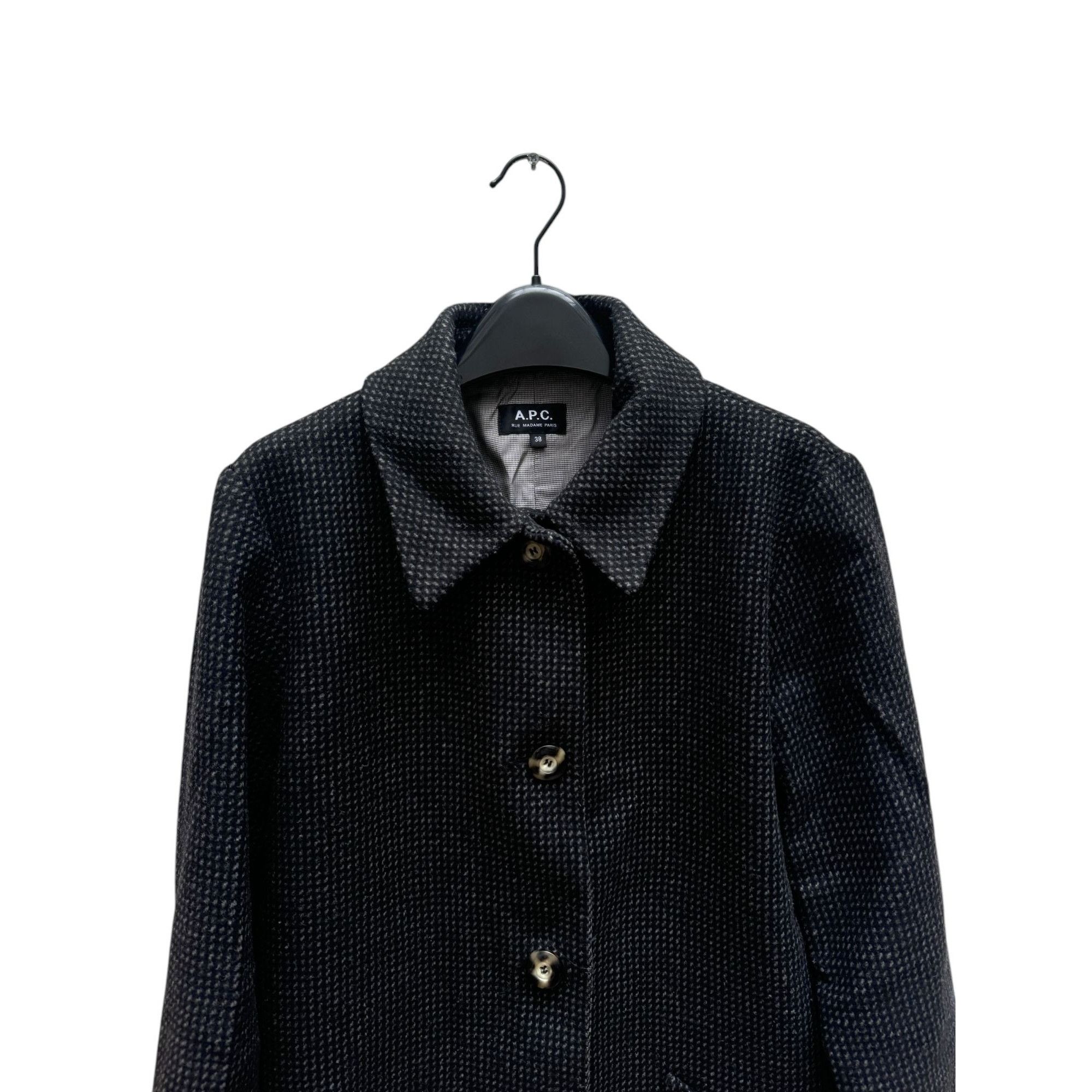 A.P.C. Dark Grey Wool Coat Size M / US 6-8 / IT 42-44 - 2 Thumbnail