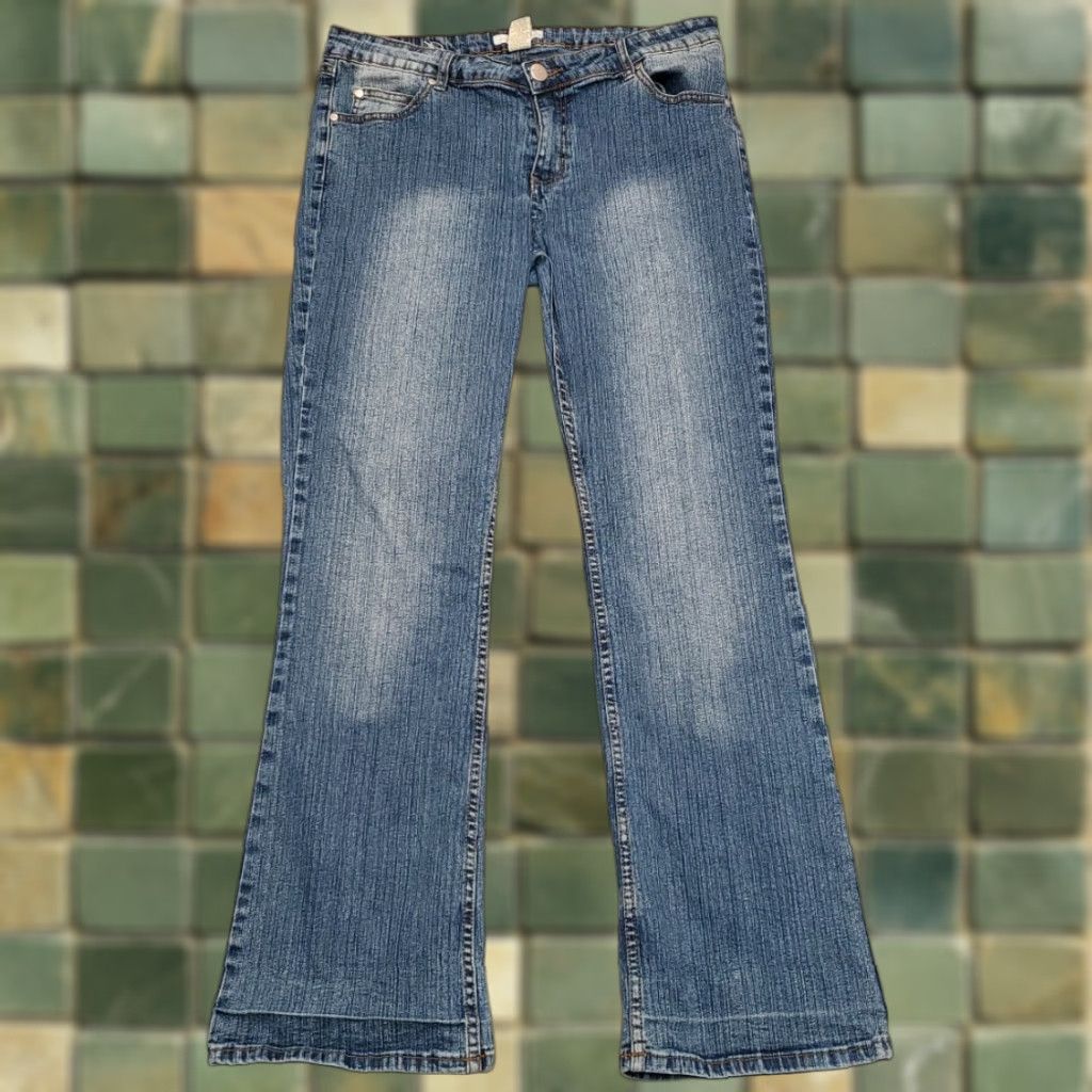 Southpole Southpole Jeans Womens Juniors 13 Blue Denim Boot Cut Flare Y2K Pants Size 34" / US 12 / IT 48 - 1 Thumbnail