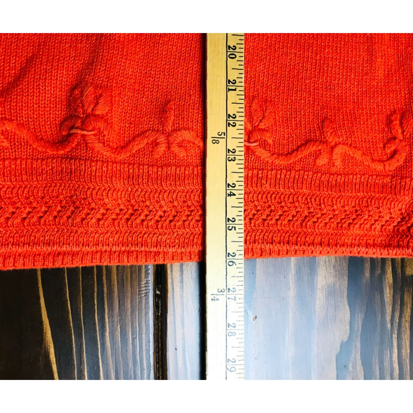 Vintage Honors Sweater Women Size Medium Orange Knit Pullover Round Neck Womens Size M / US 6-8 / IT 42-44 - 5 Thumbnail