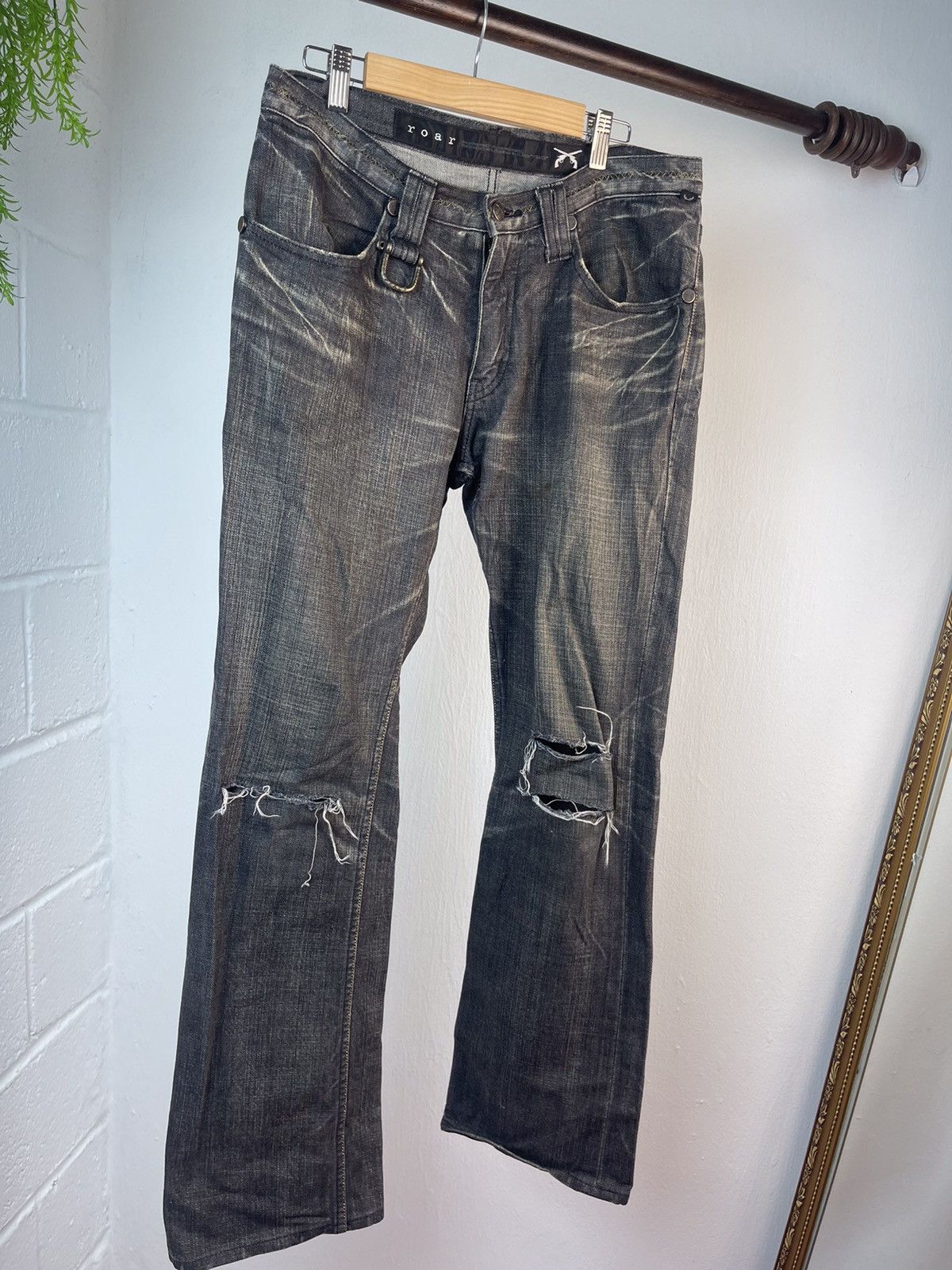 Roar Roar Japan knee damage Denim Pants Size US 34 / EU 50 - 4 Thumbnail