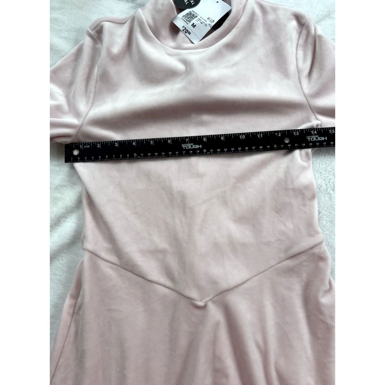 Forever 21 FOREVER 21 Light Pink Velvet Turtleneck Mini Dress Long Sleeve M NWT Women Size M / US 6-8 / IT 42-44 - 4 Thumbnail