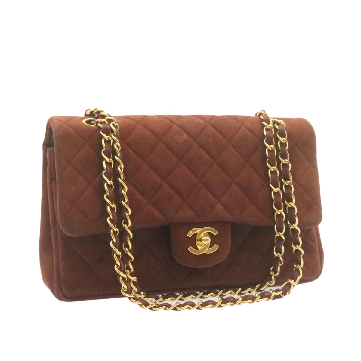 image of Chanel Classic Flap Shoulder Bag in Brown, Women's