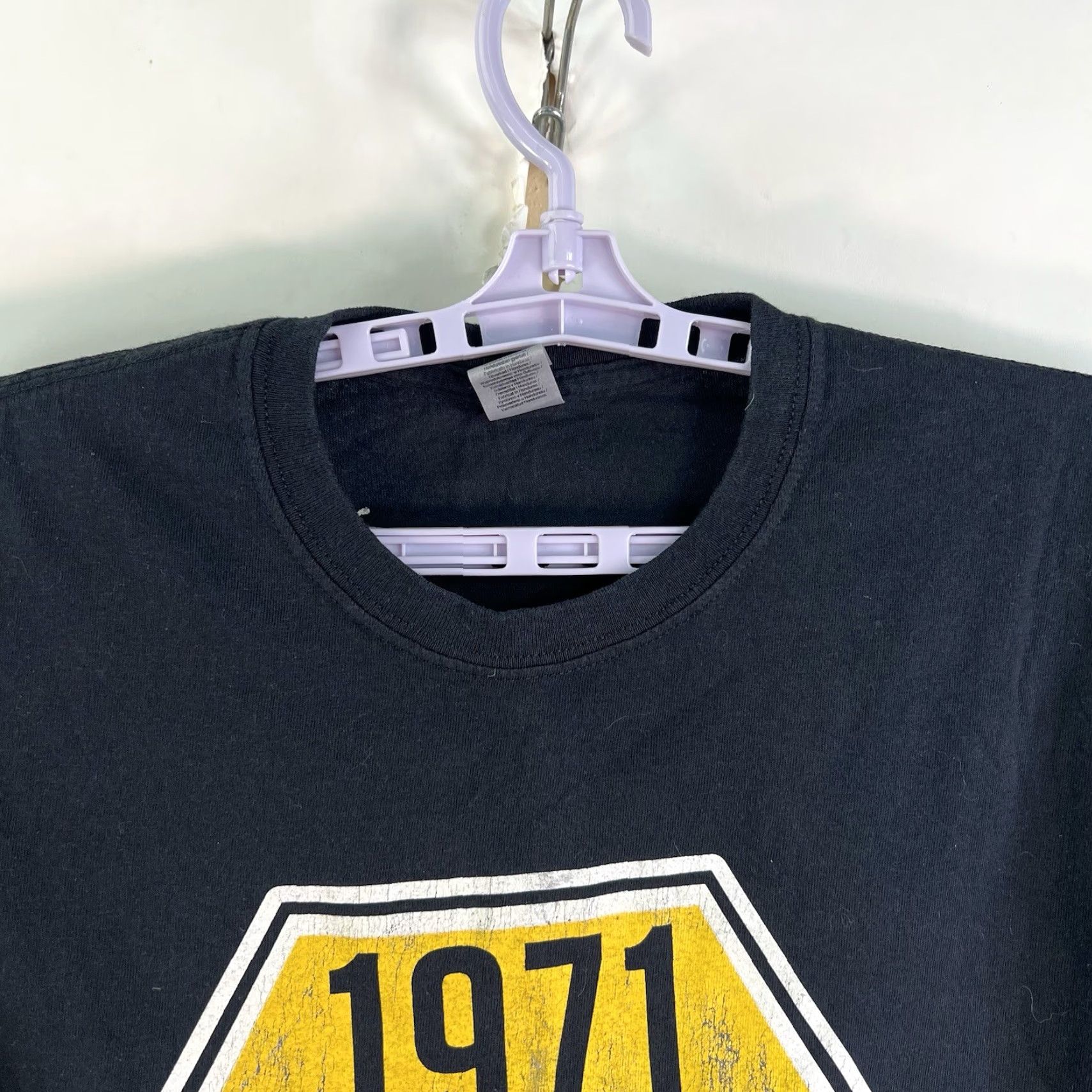 Gildan Pittsburgh Pirates 50th Anniversary World Series T-Shirt Mens XL Black - Gildan Heavy Cotton, Short Sleeve, Crew Neck, Graphic Print, 70s Sports Theme Size US XL / EU 56 / 4 - 3 Thumbnail