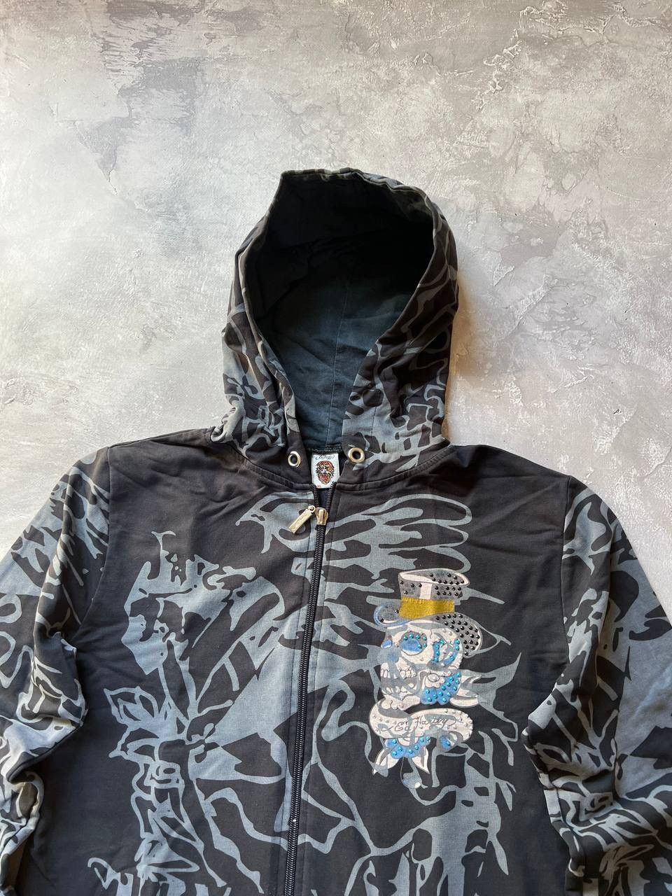 Ed Hardy × Vintage Vintage Ed Hardy Zip Hoodie Size S / US 4 / IT 40 - 4 Thumbnail