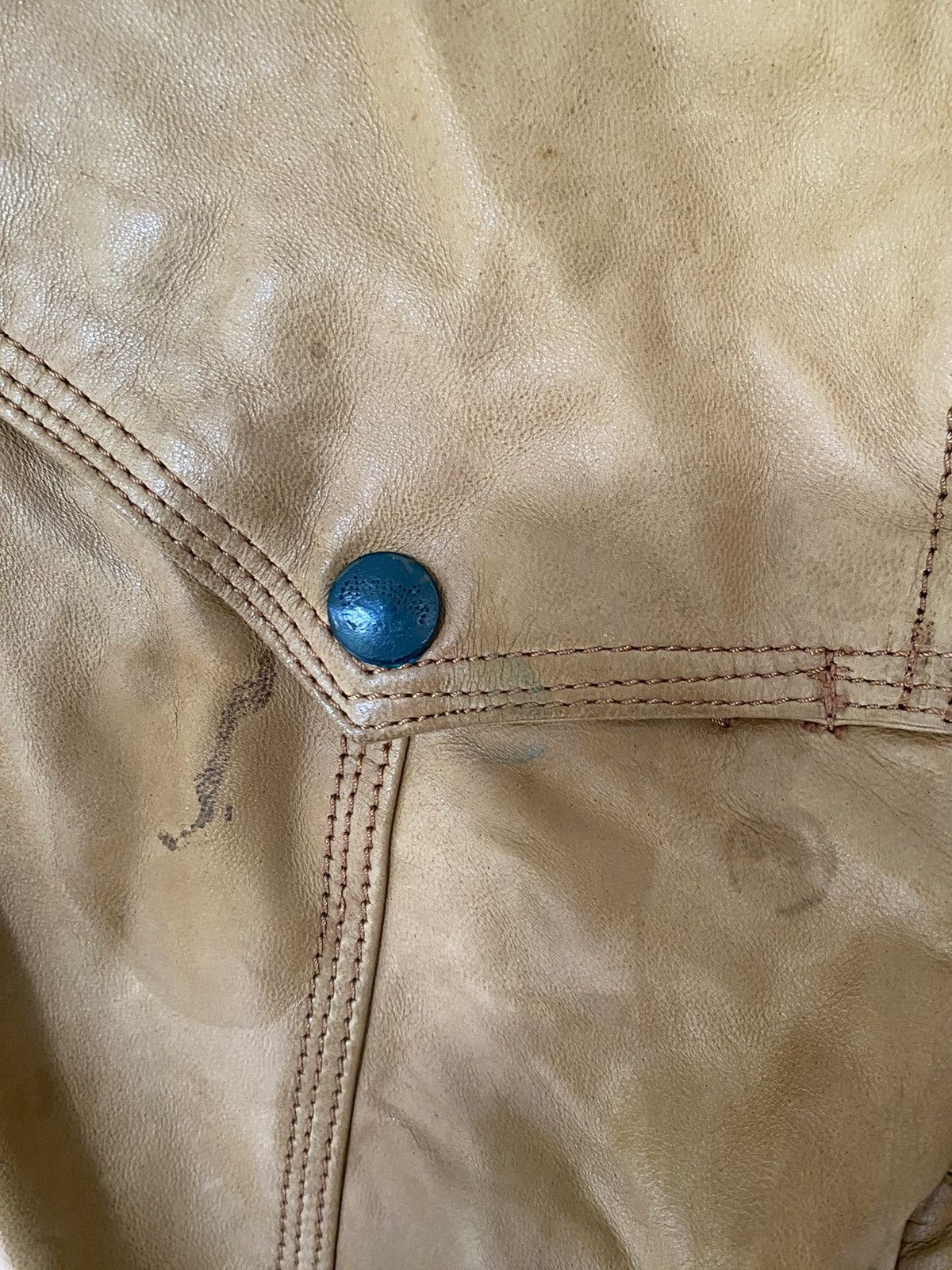 Isamu Katayama Backlash 2000s Wrangler X Men Bigi leather Sheepskin button up Size US M / EU 48-50 / 2 - 6 Thumbnail