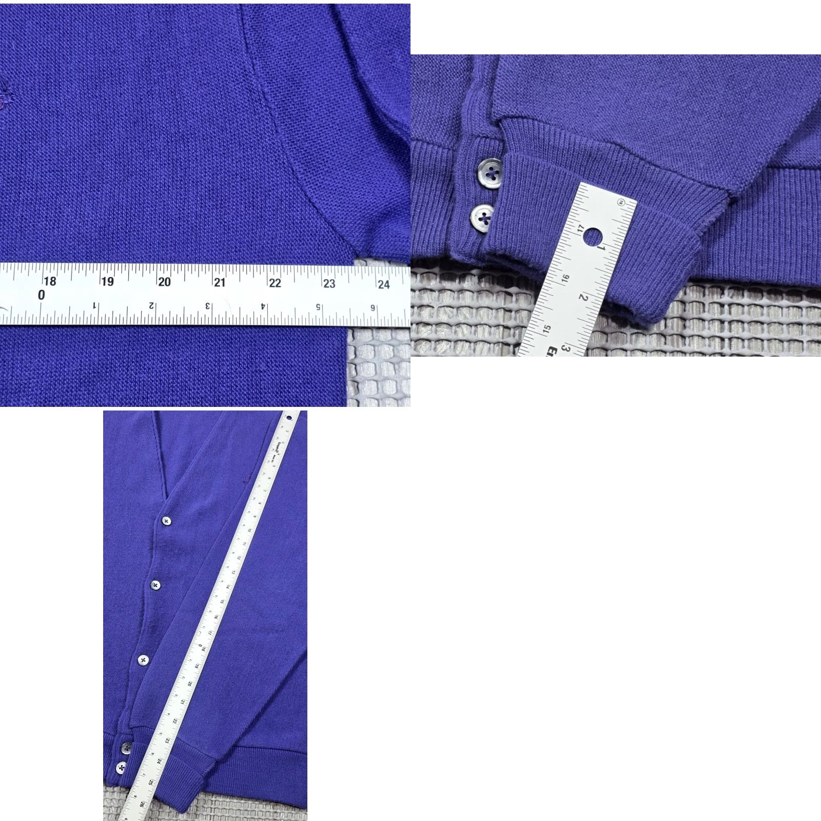 Izod VINTAGE Izod Cardigan Sweater Mens XL Purple Acrylic Made In USA Dad Sweater Size US XL / EU 56 / 4 - 9 Thumbnail
