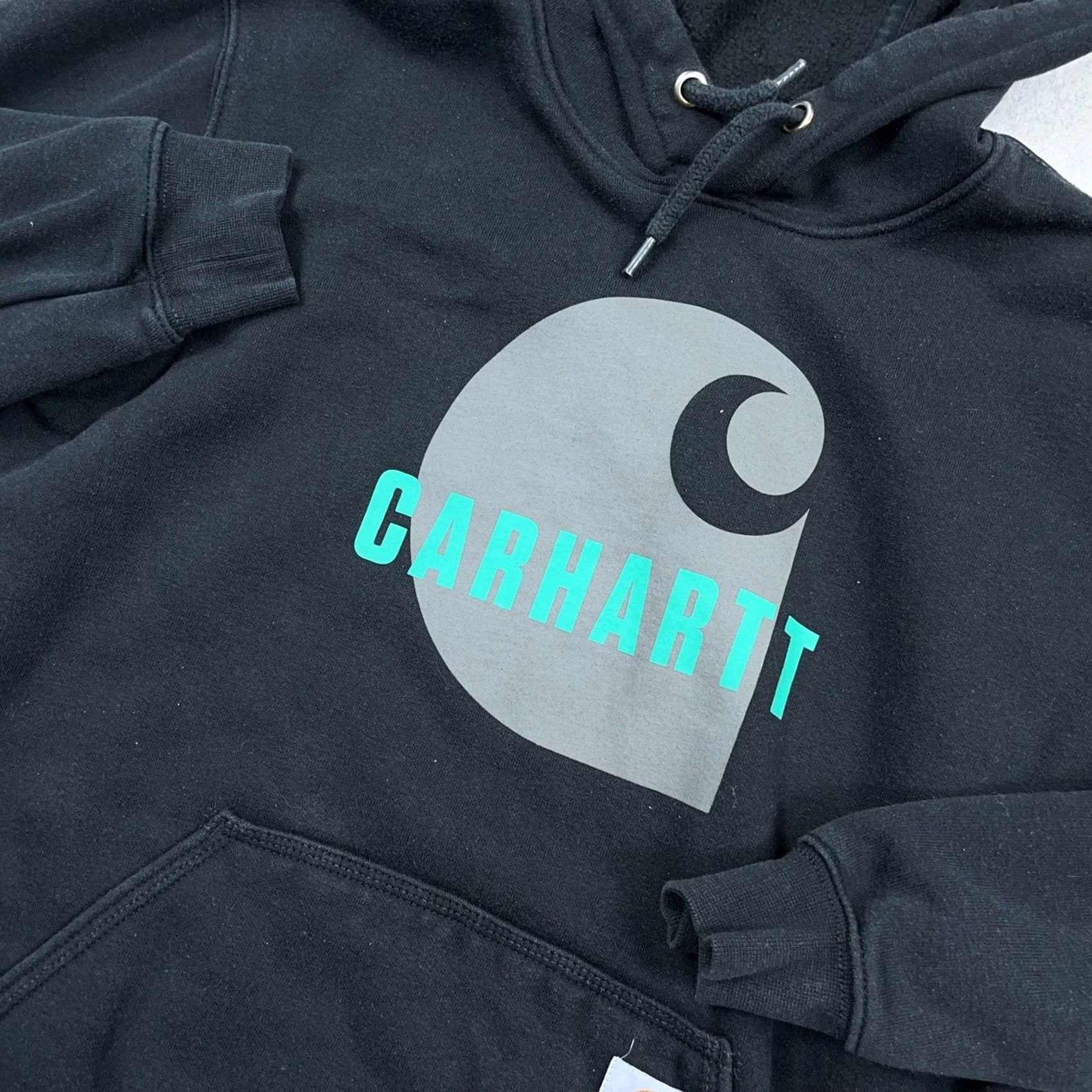 Carhartt Carhartt Hoodie Men Small Black Sweatshirt Spell Out Loose Fit Faded Retro Adult Size US S / EU 44-46 / 1 - 5 Thumbnail