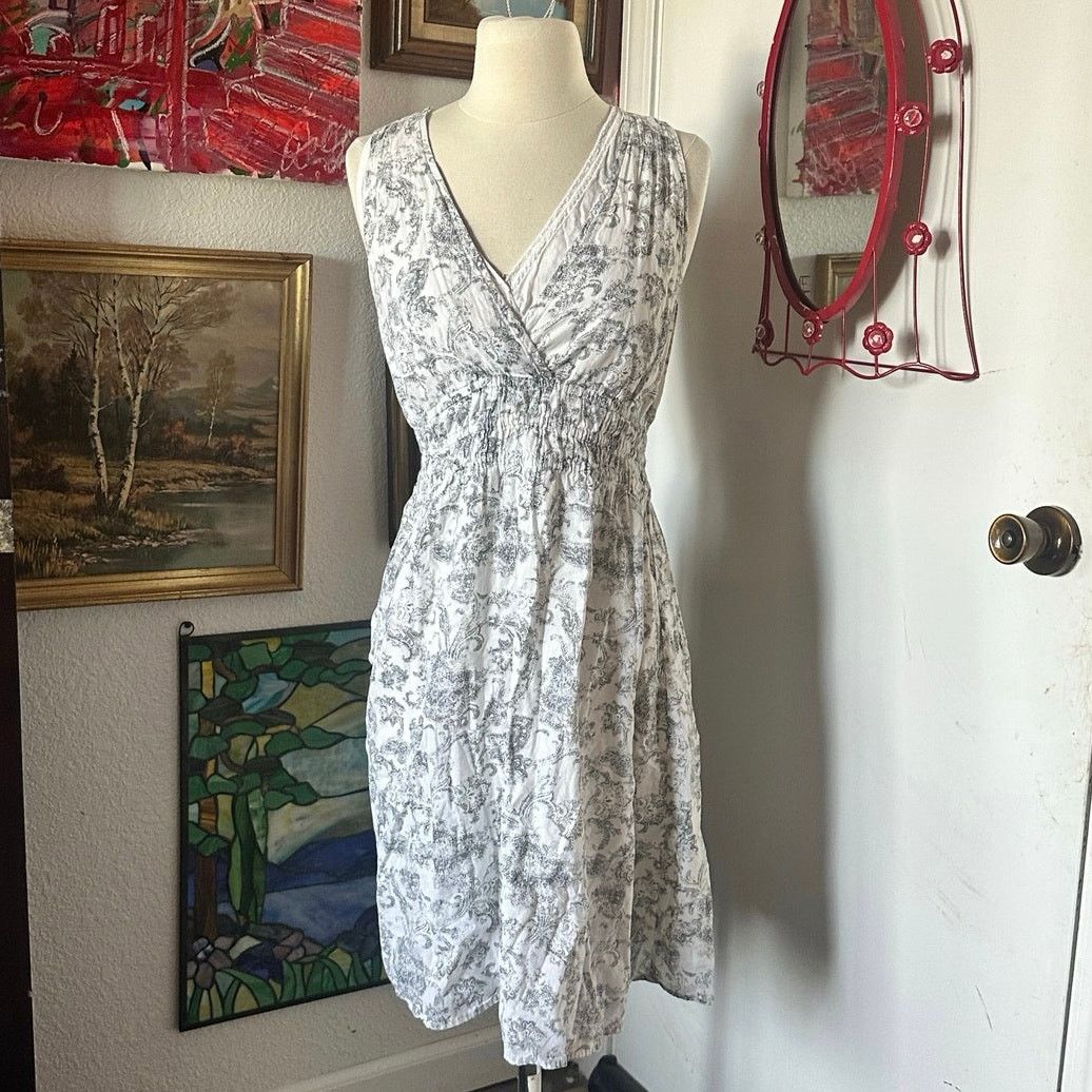 Converse converse black white floral sleevless midi dress Size M / US 6-8 / IT 42-44 - 1 Thumbnail